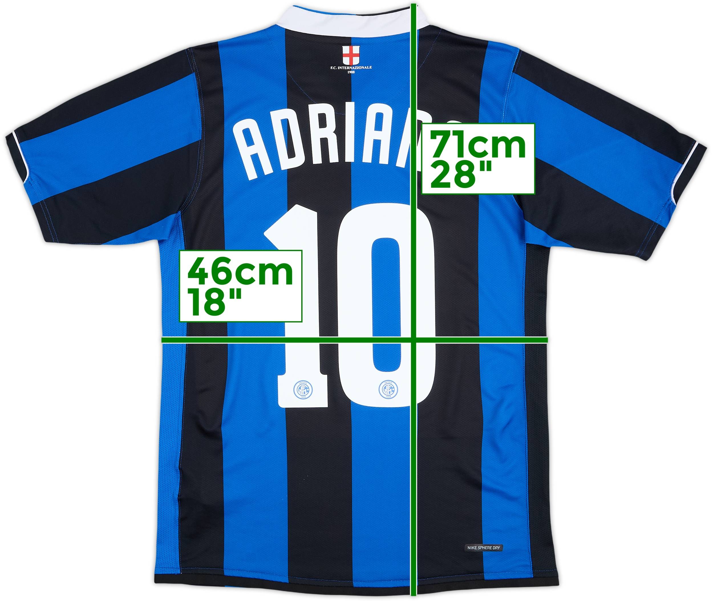 2006-07 Inter Milan Home Shirt Adriano #10 - 8/10 - (S)