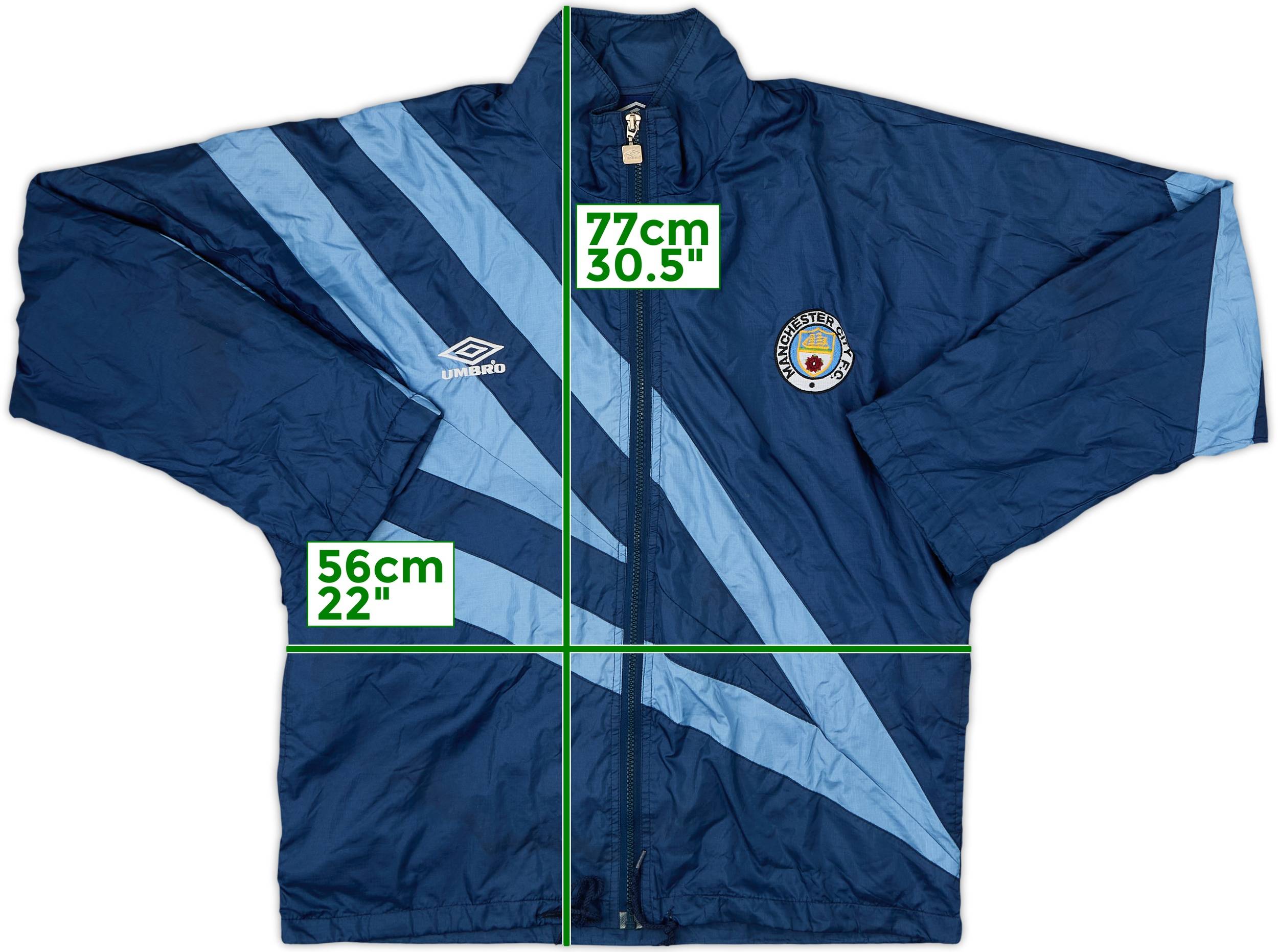 1991-93 Manchester City Umbro Track Jacket - 6/10 - (XS)