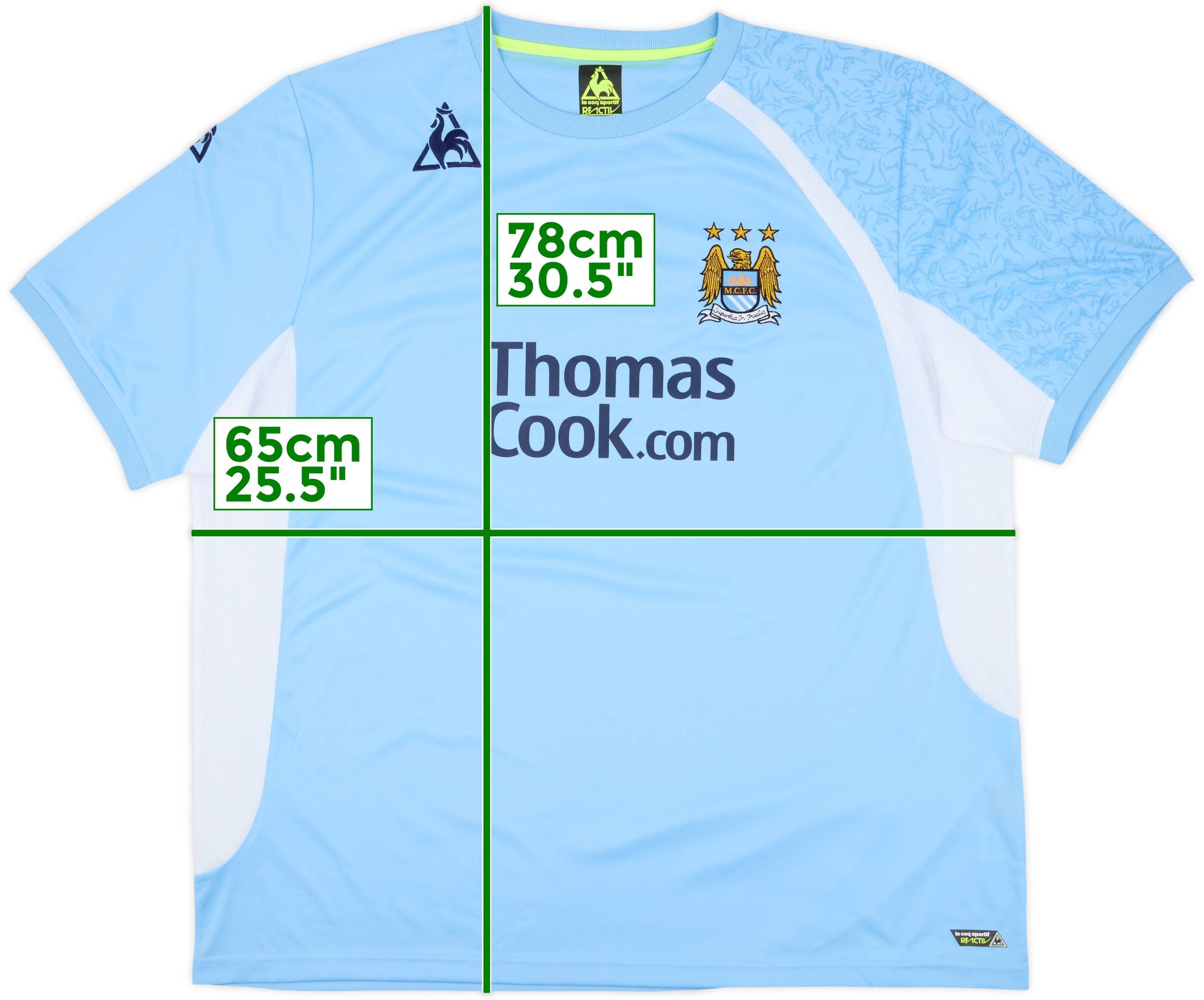 08-09 Manchester City Le Coq トレーニング シャツ 2008-09 Manchester City Le Coq Sportif Training Shirt - 8/10 - (XXL)