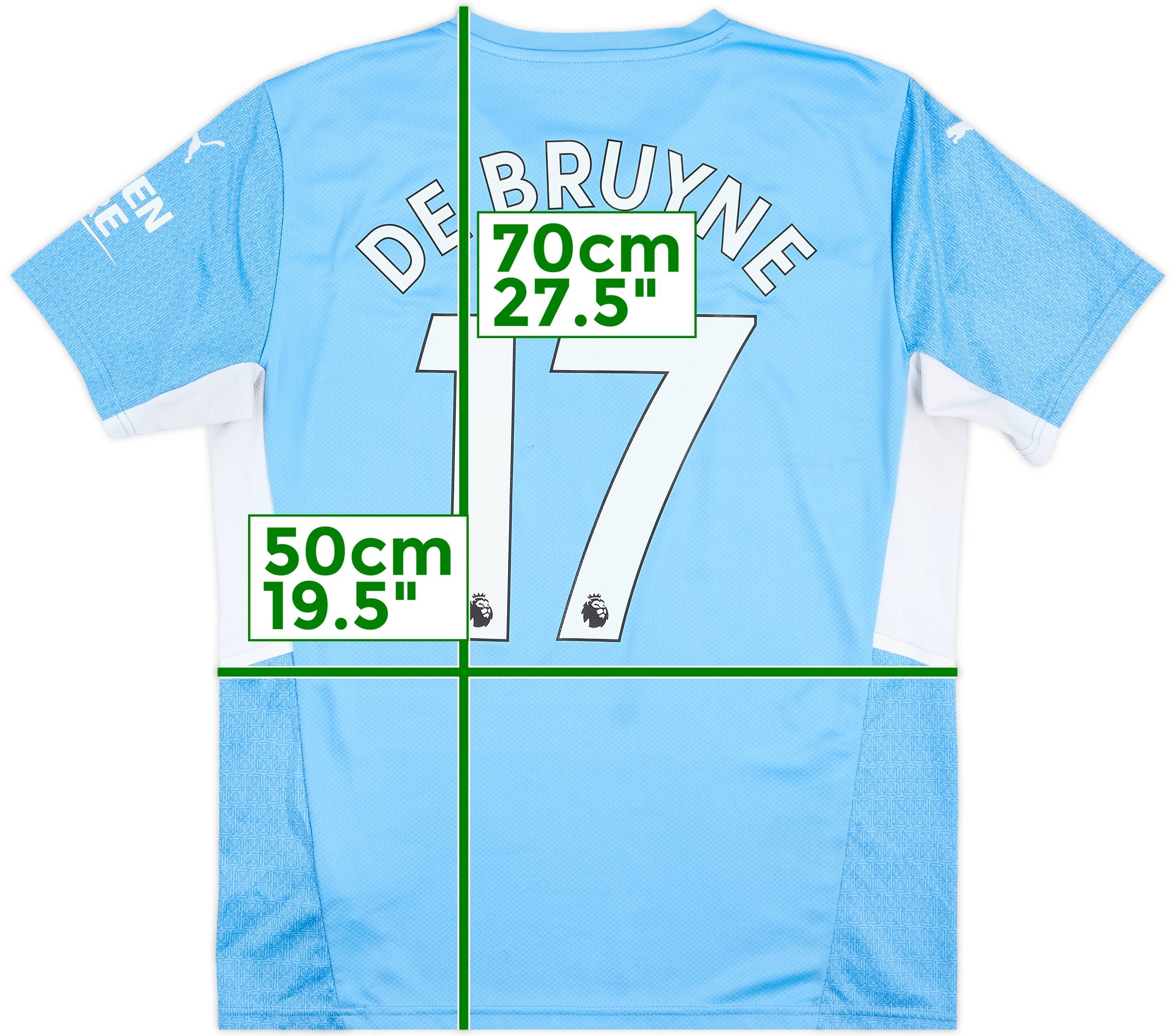 2021-22 Manchester City Home Shirt De Bruyne #17 - 7/10 - (L)