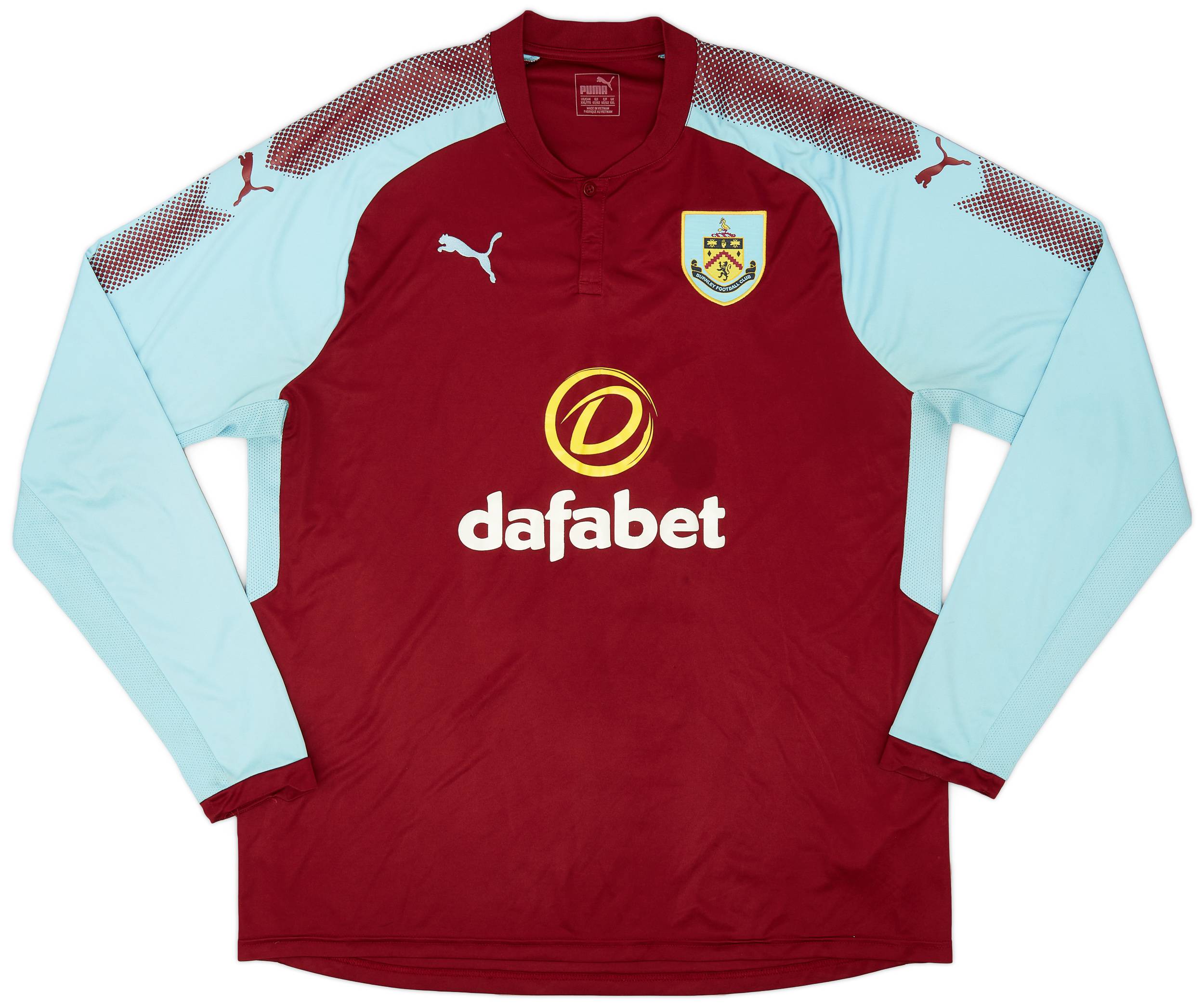 2017-18 Burnley Home L/S Shirt - 7/10 - (XXL)