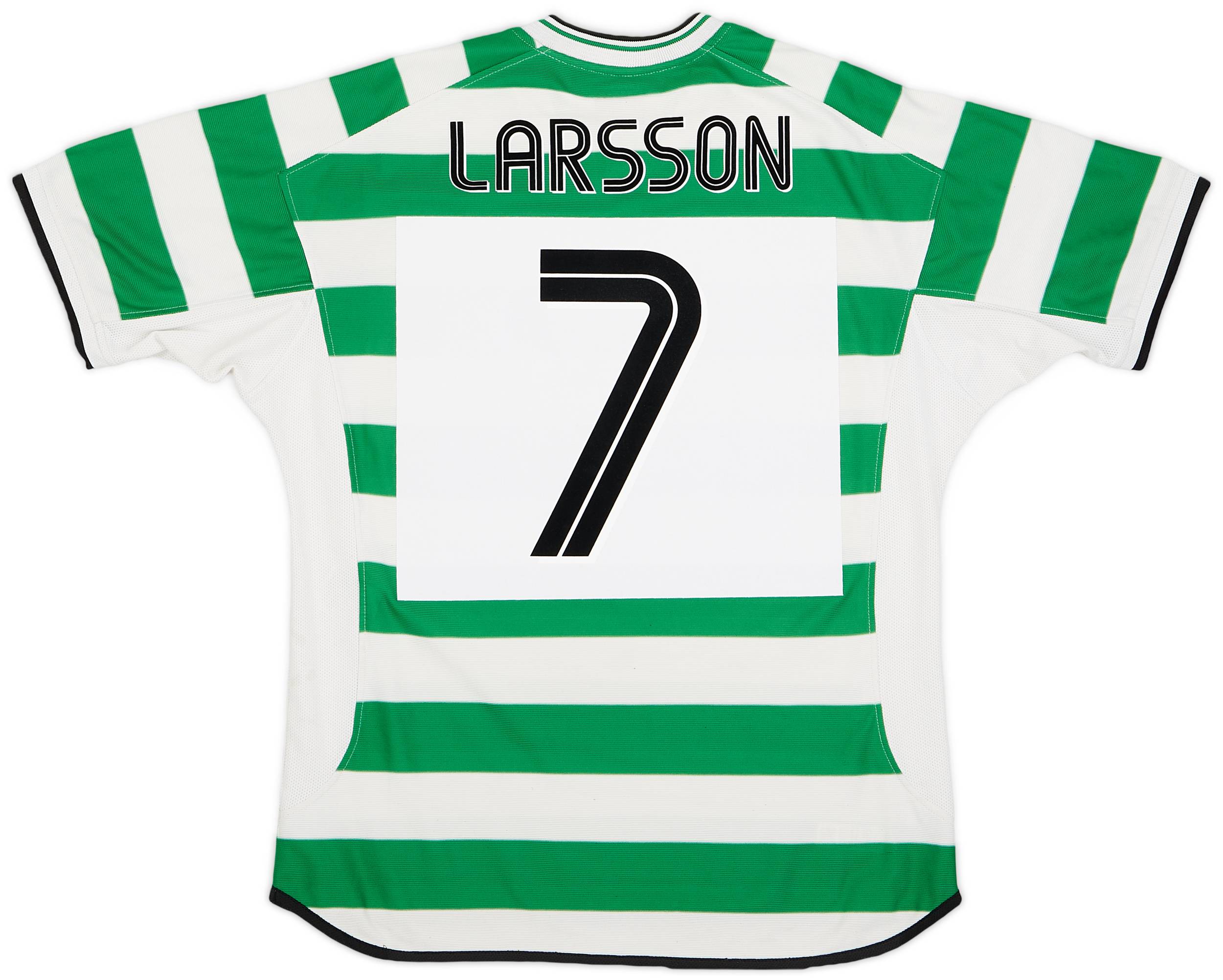 2001-03 Celtic Home Shirt Larsson #7 - 8/10 - (L)