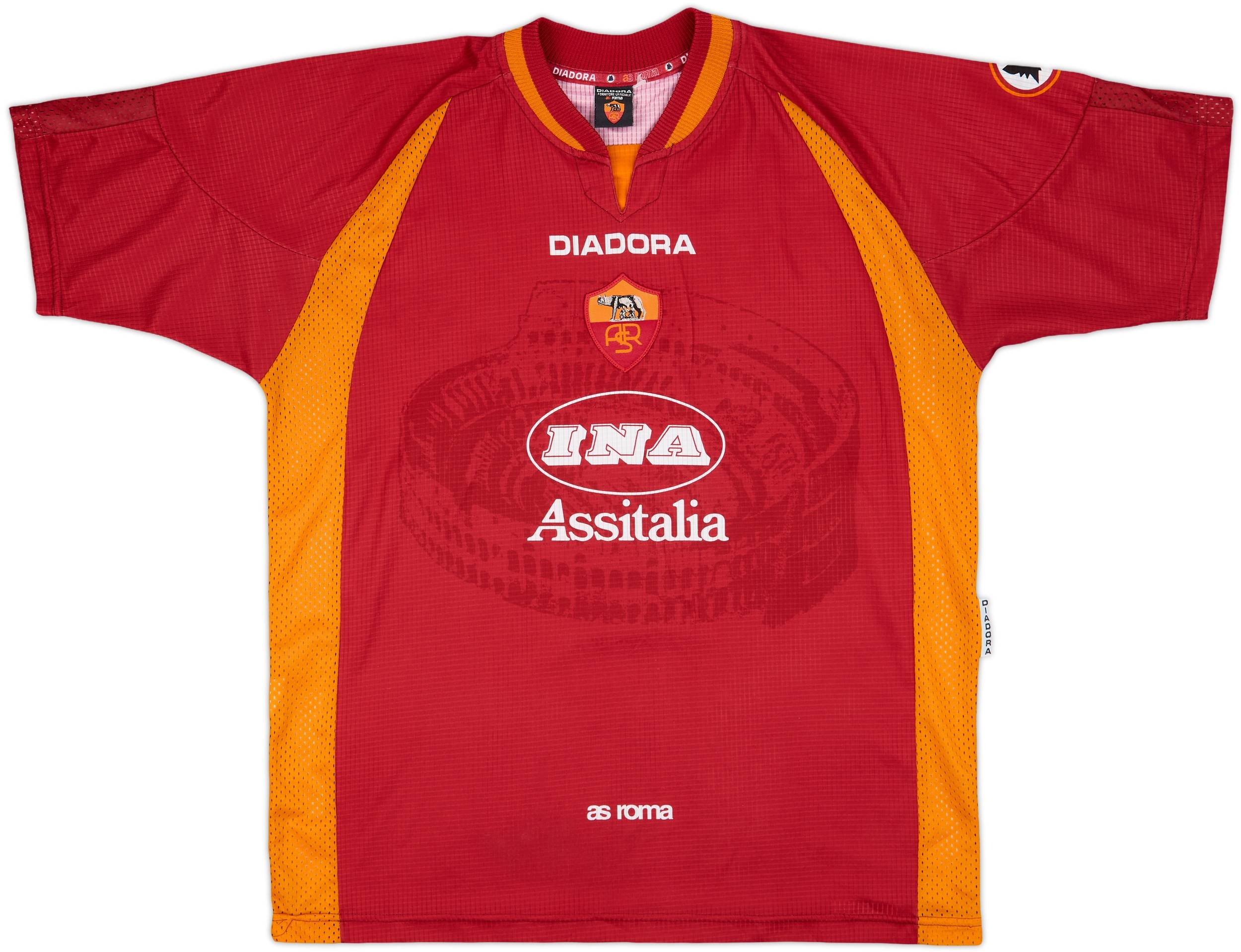 1997-98 Roma Home Shirt - 8/10 - (XL)