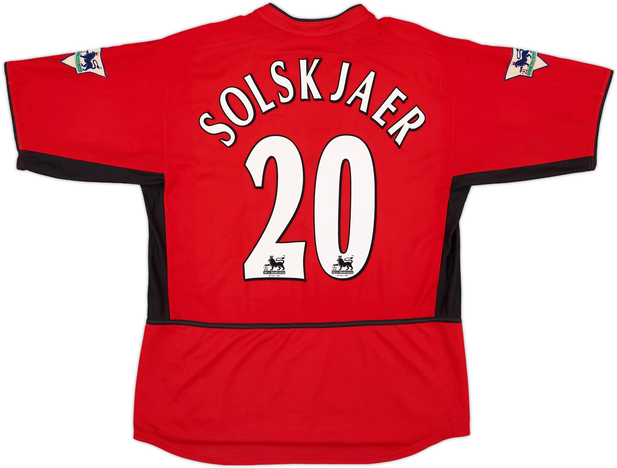 2002-04 Manchester United Home Shirt Solskjaer #20 - 6/10 - (L)
