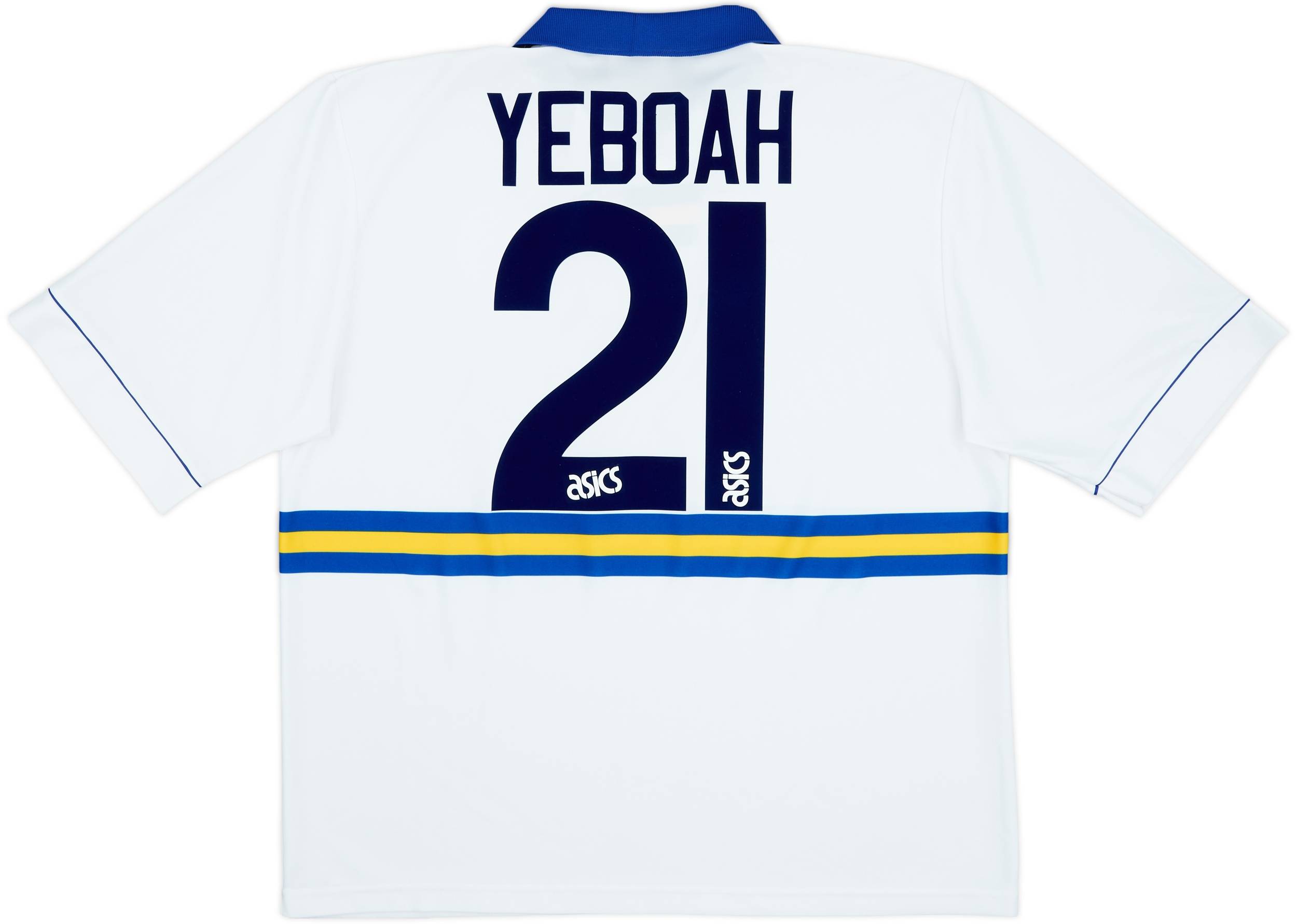 1993-95 Leeds United Home Shirt Yeboah #21 - 8/10 - (XL)