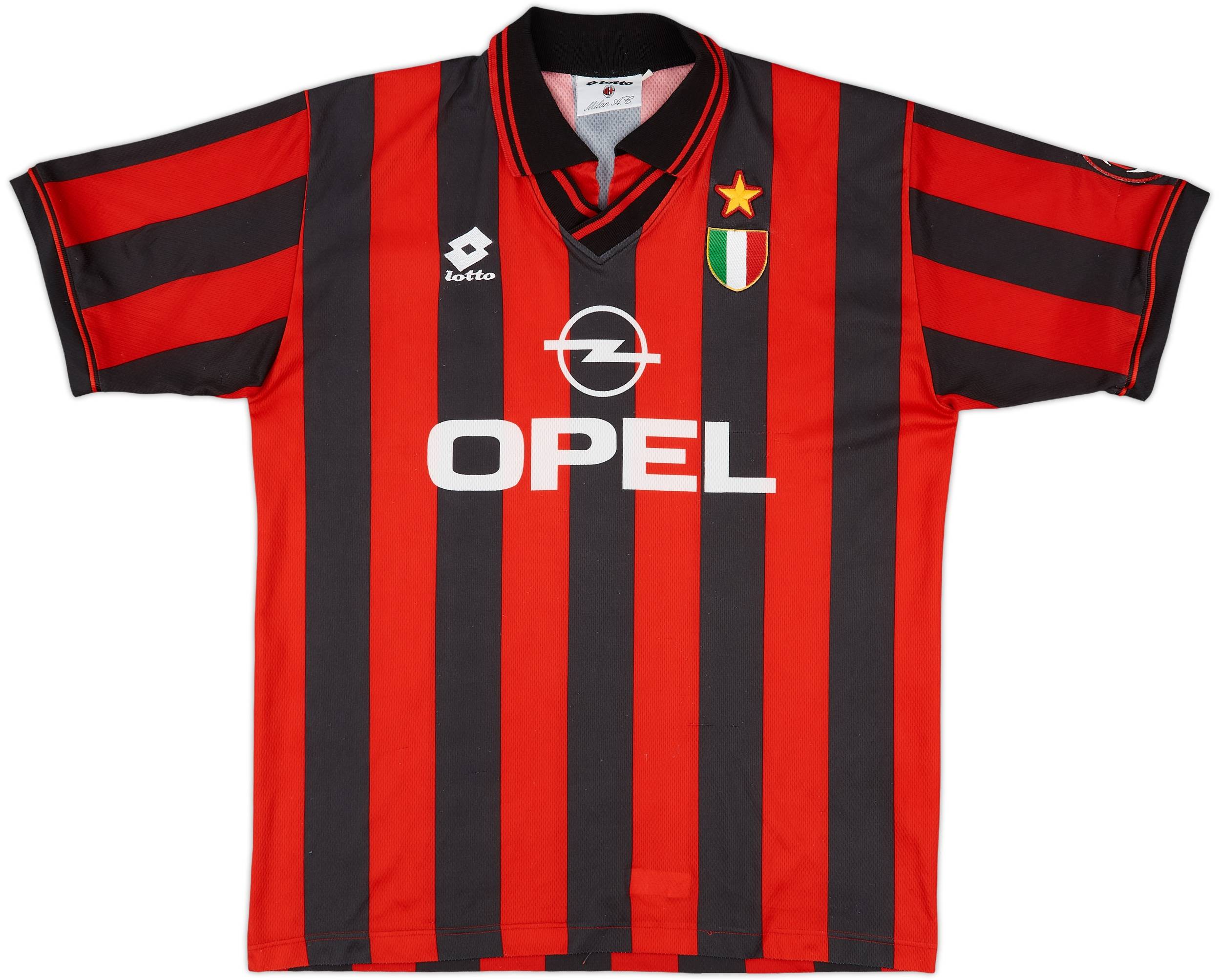 1996-97 AC Milan Home Shirt Baggio #18 - 7/10 - (L)