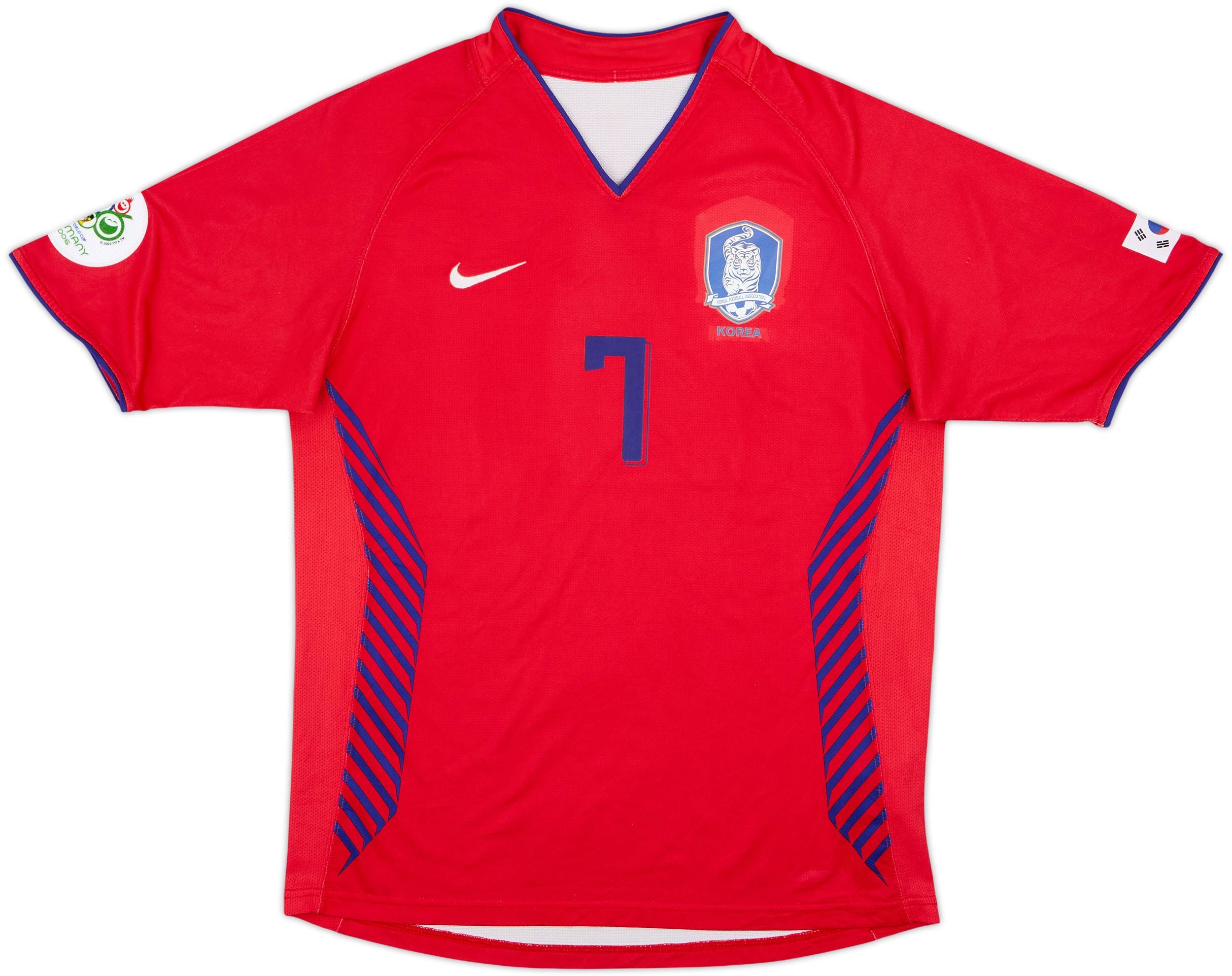 2006-08 South Korea Home Shirt Ji Sung #7 - 6/10 - (M)