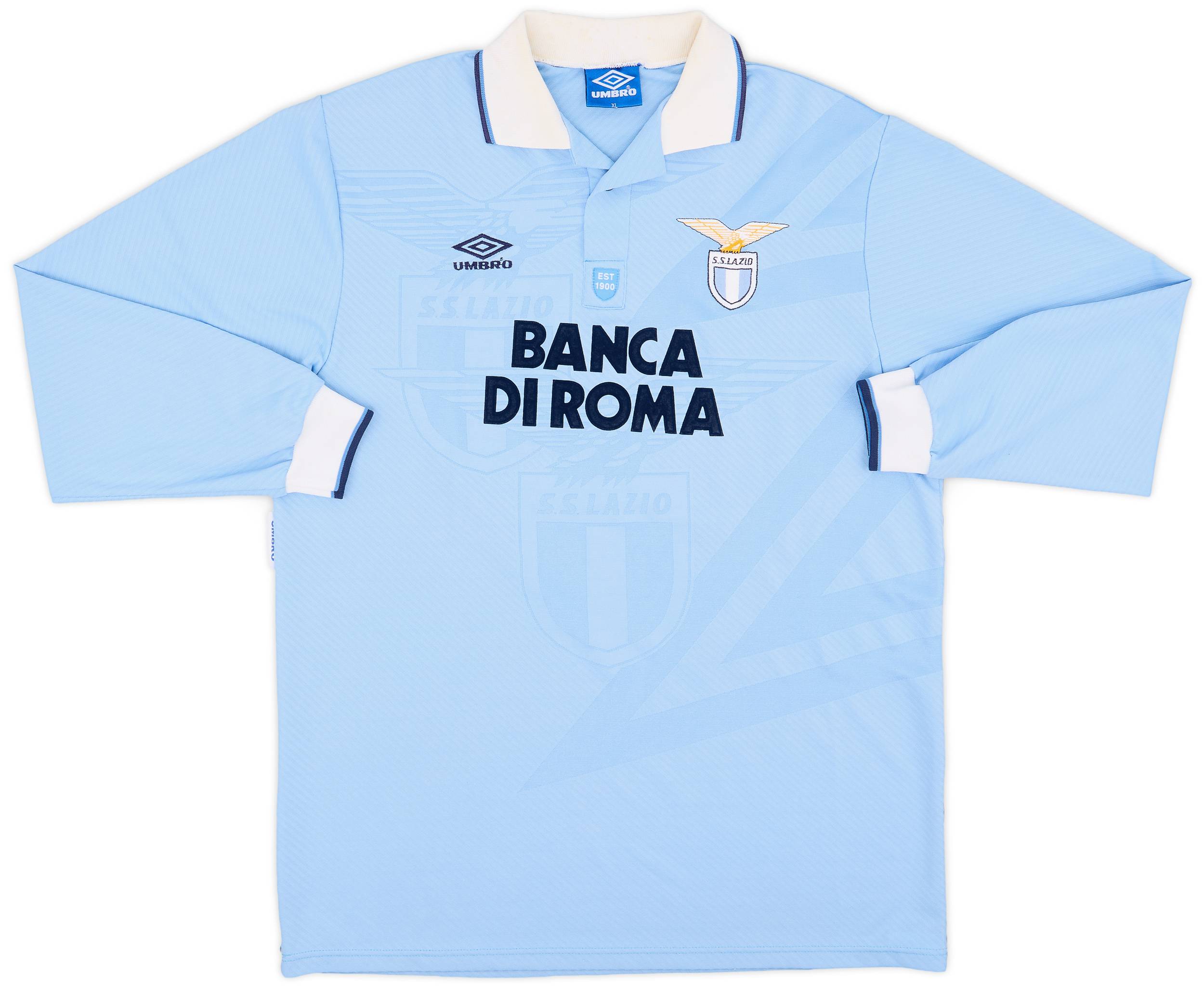 お手軽価格で贈りやすい 1993-95 Lazio Match Issue Home L/S Shirt #15 ウェア