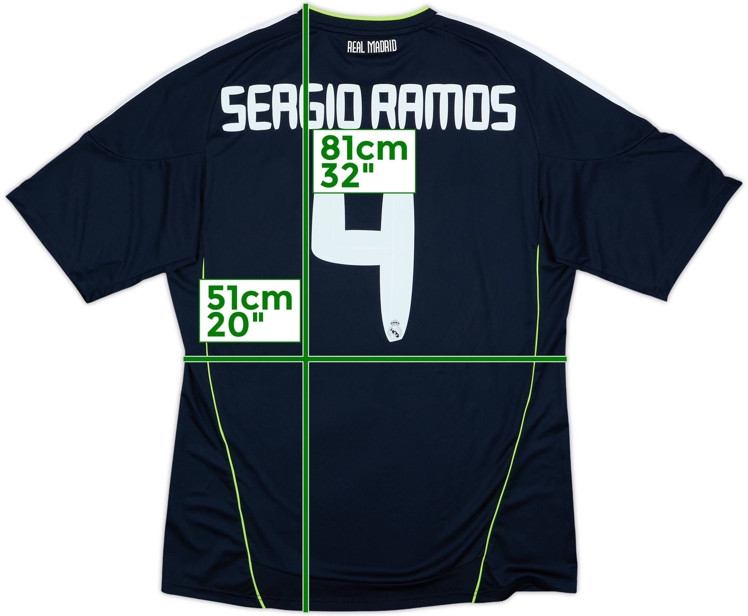 2010-11 Real Madrid Away Shirt Sergio Ramos #4 (L)
