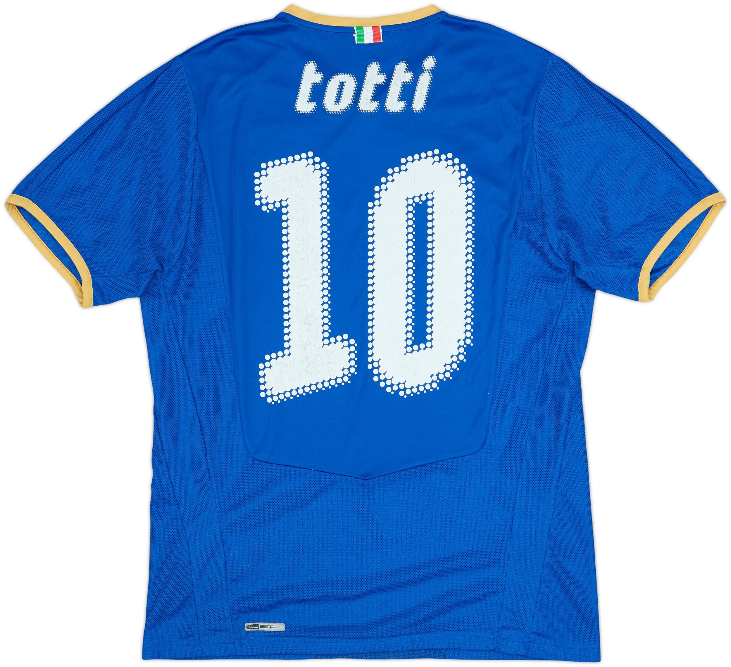 2007-08 Italy Home Shirt Totti #10 - 5/10 - (M)