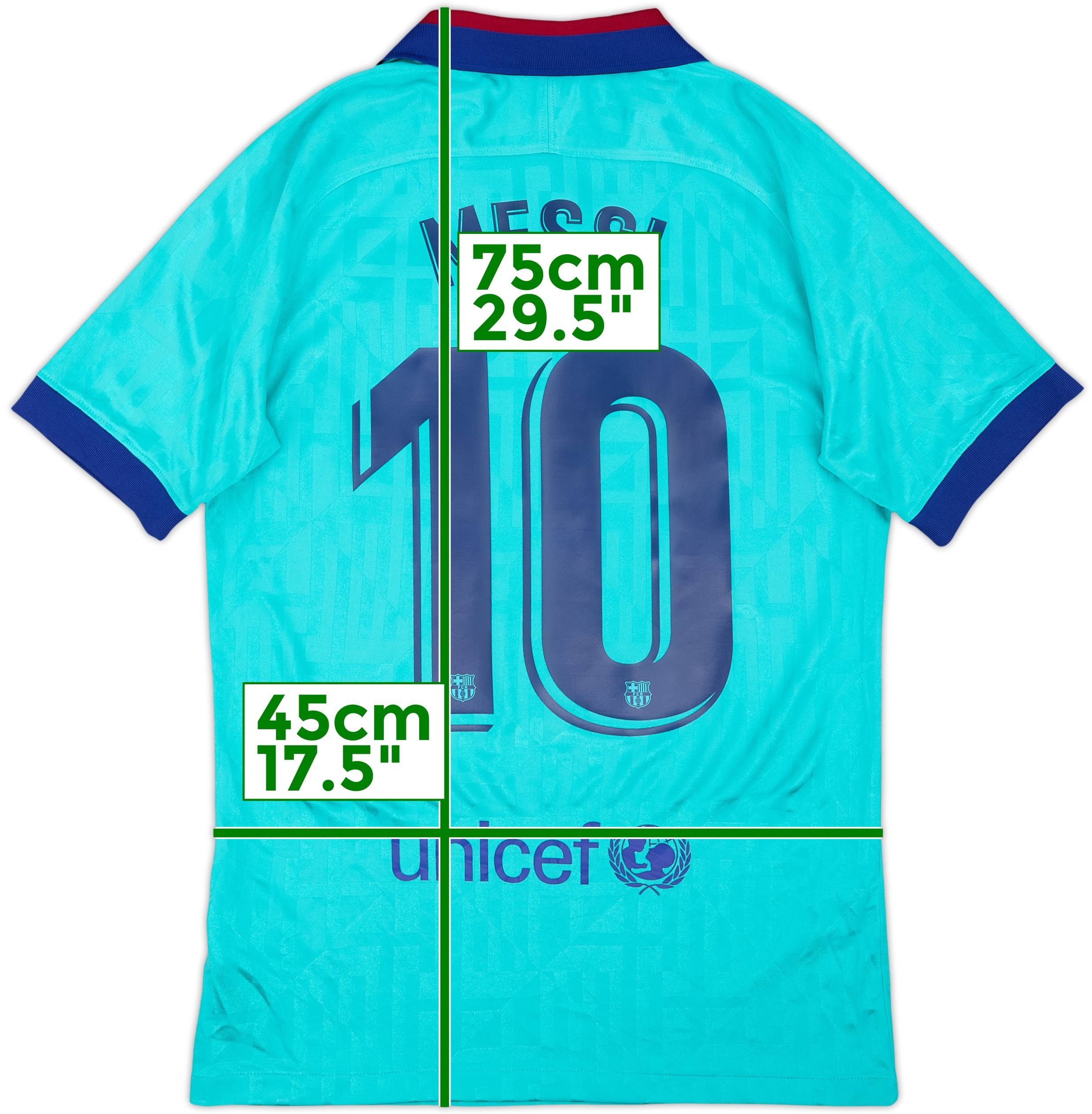 2019-20 Barcelona Third CL Shirt Messi #10 - 4/10 - (S)