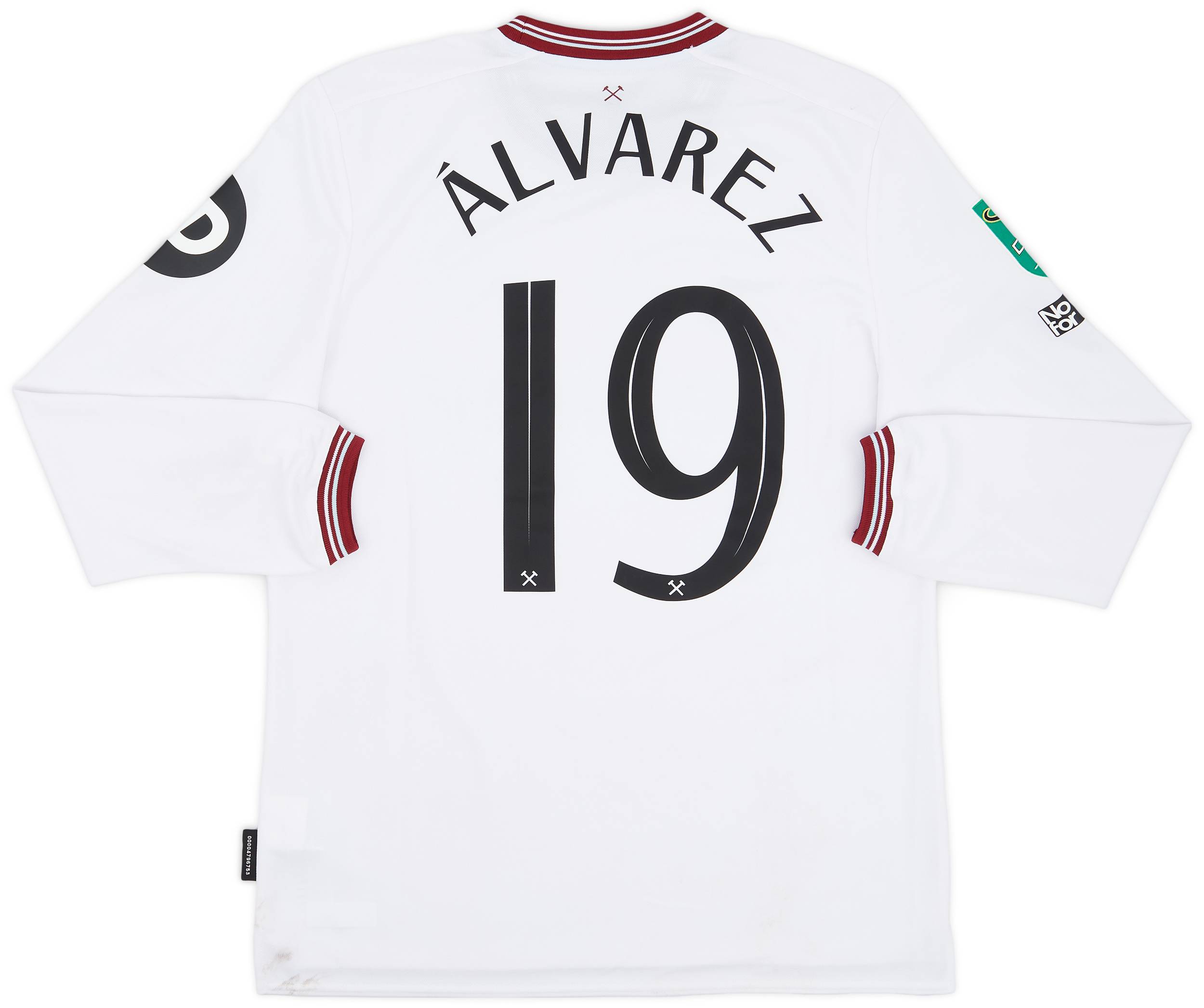 2023-24 West Ham Match Worn Carabao Cup Away Shirt Alvarez #19