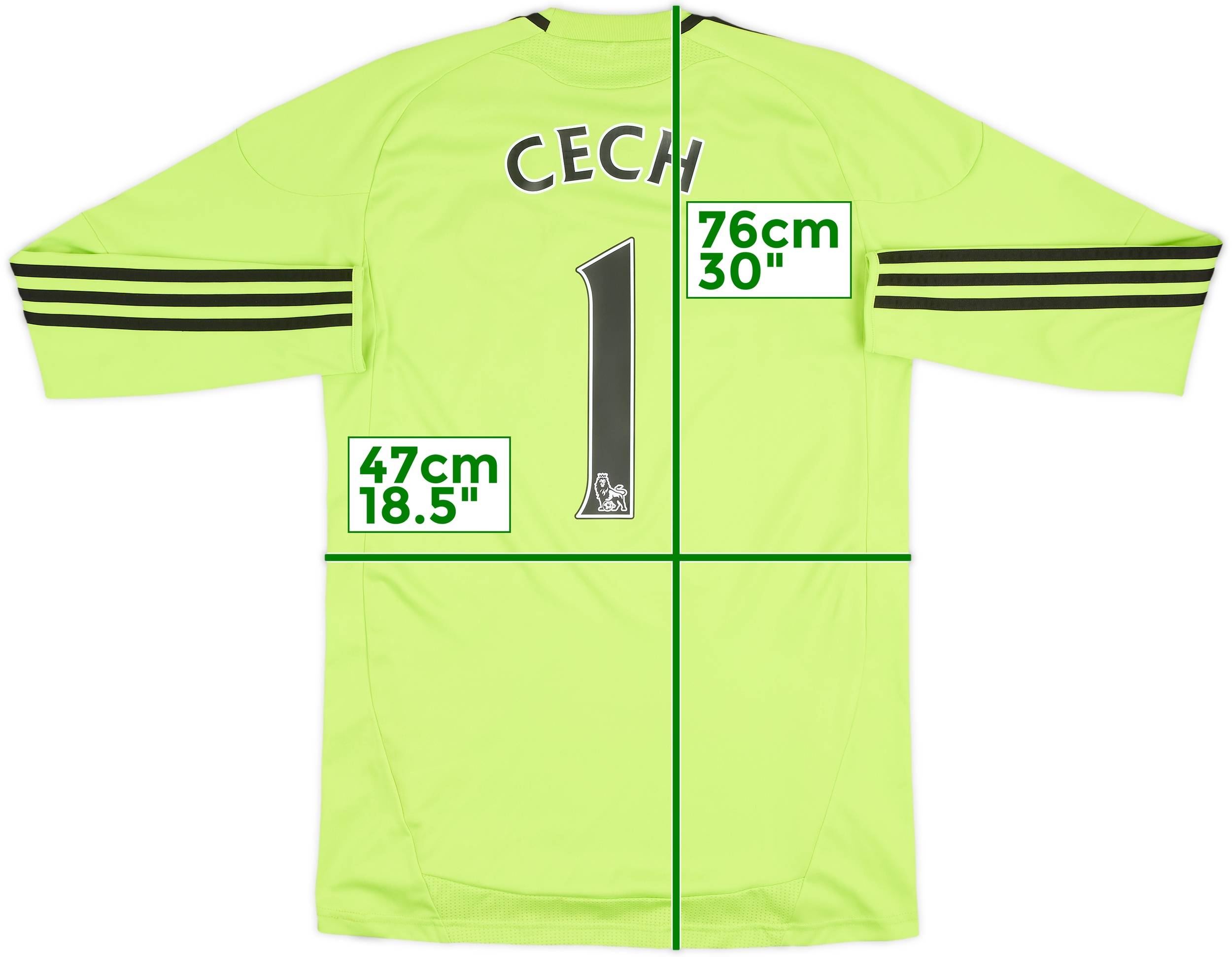 CECH サイン入り ゴールキーパーシャツ 2010-11 Chelsea GK Shirt Cech #1 - 6/10 - (S)