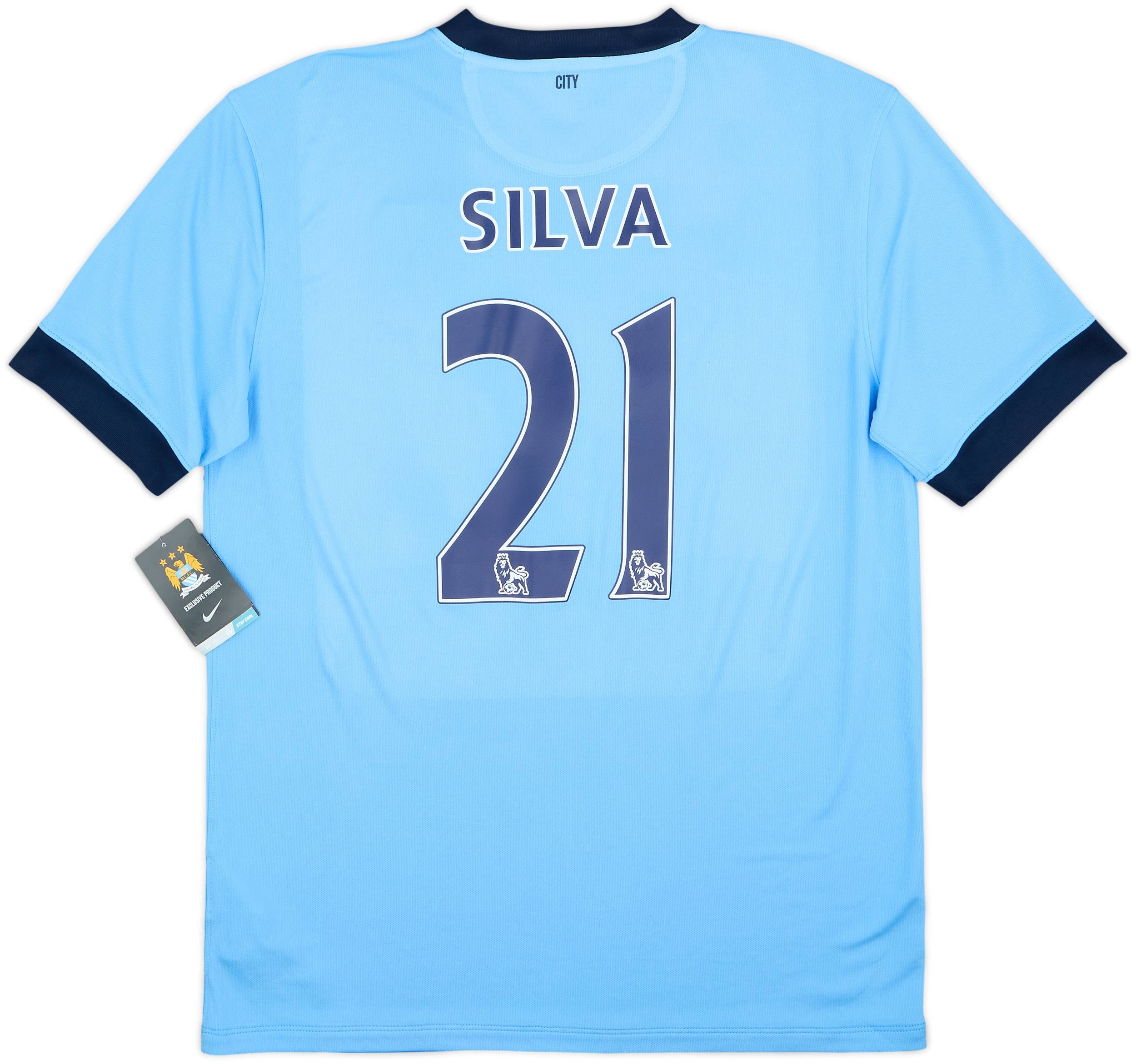 2014-15 Manchester City Home Shirt Silva #21 (L)