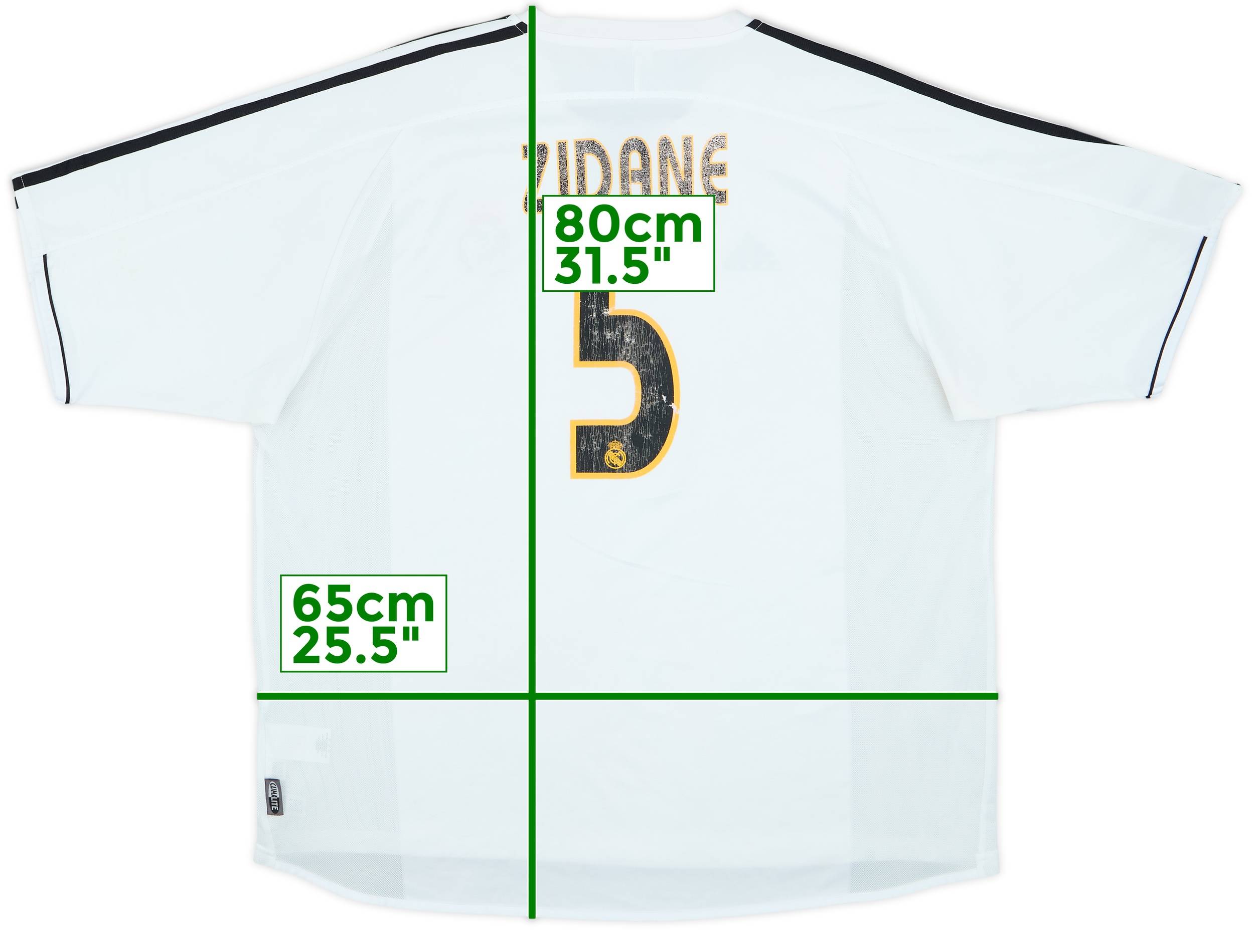  Real Madrid ZIDANE Tシャツ　レアルマドリード 2003-04 Real Madrid Home Shirt Zidane #5 - 4/10 - (XXL)