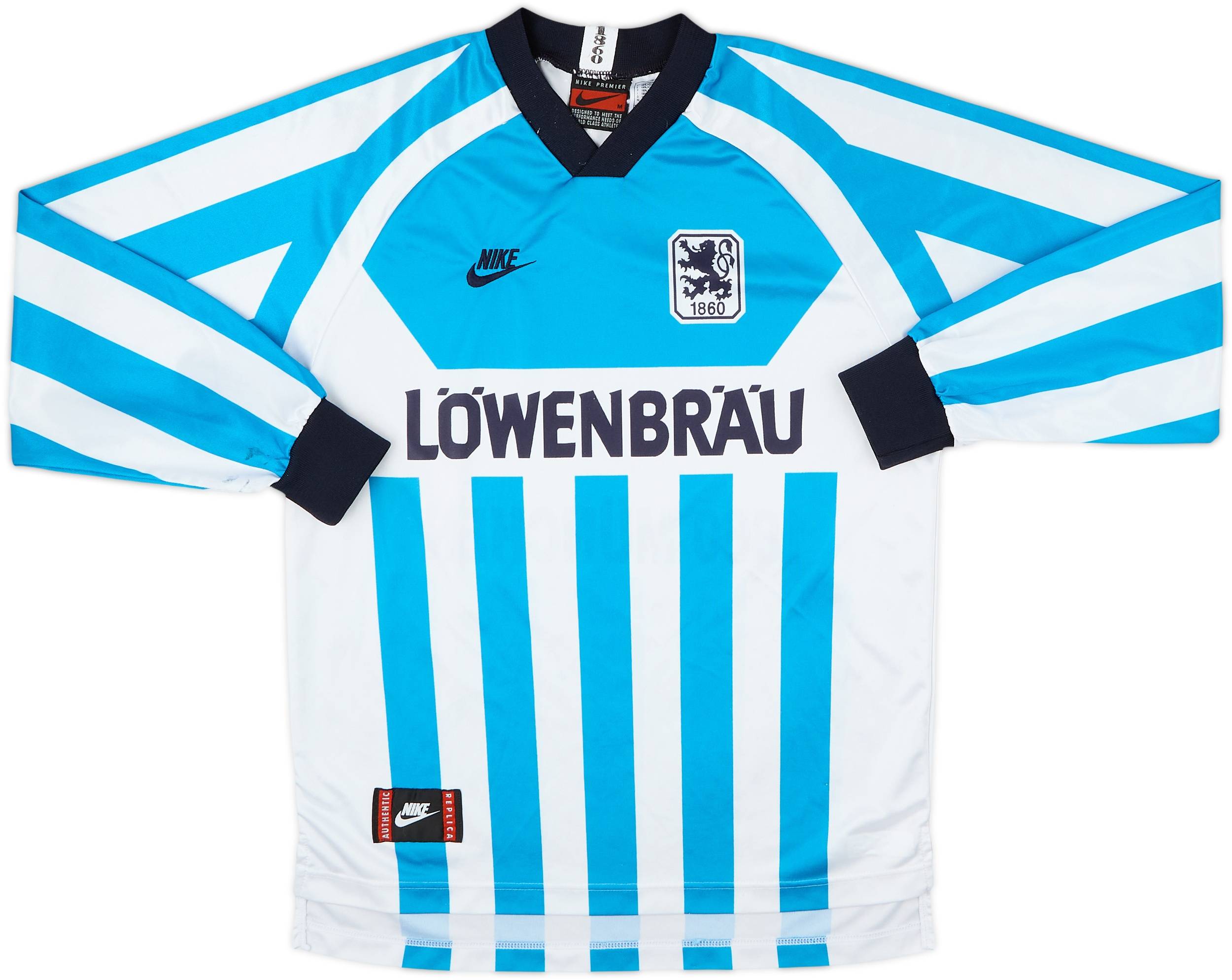 1995-96 1860 Munich Home L/S Shirt - 8/10 - (M)