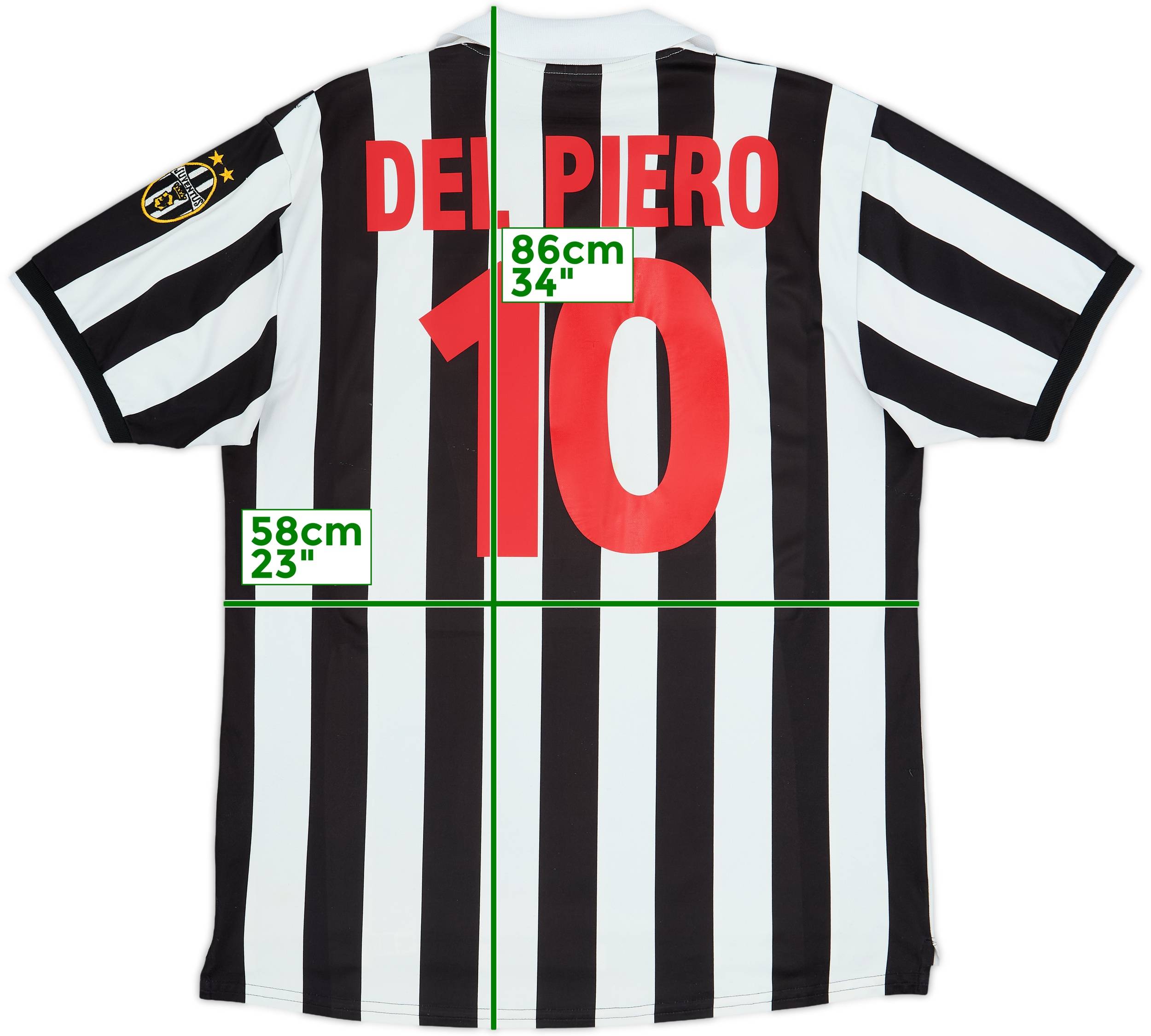 ユベントス DEL PIERO 10番 シャツ 1998-99 Juventus Home Shirt Del Piero #10 - 8/10 - (XL)