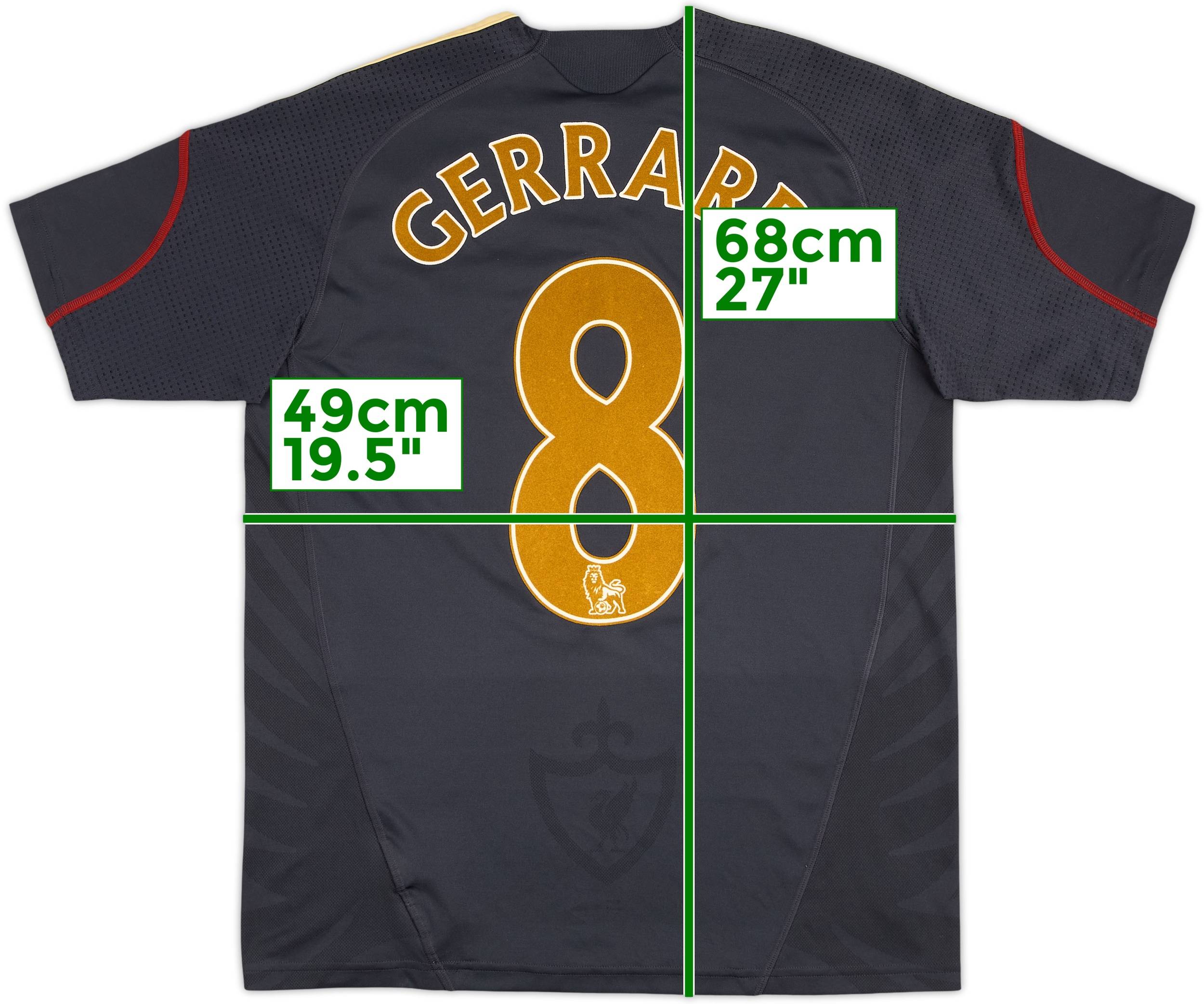 2009-10 Liverpool Away Shirt Gerrard #8 - 9/10 - (L.Boys)