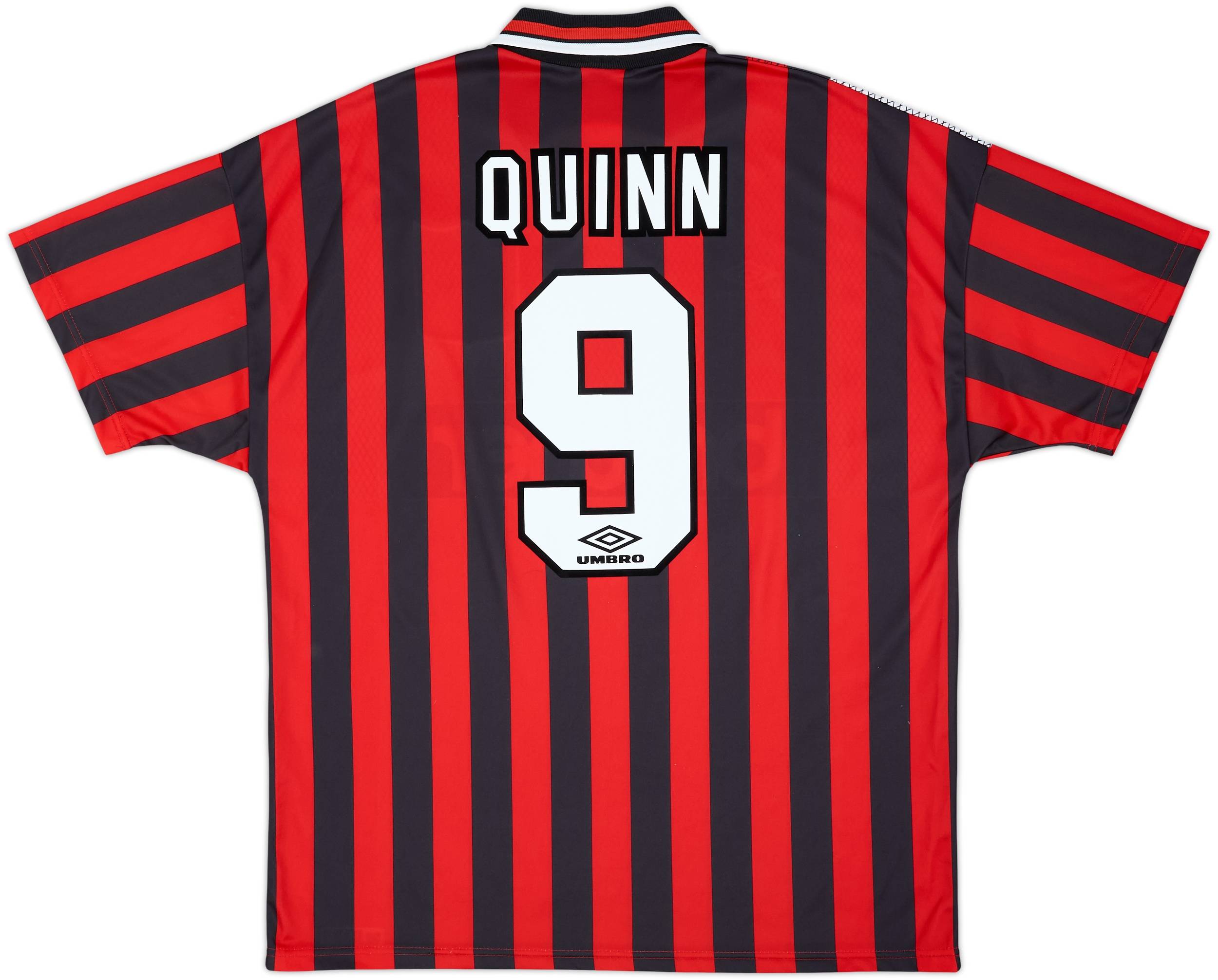 1994-96 Manchester City Away Shirt Quinn #9 - 9/10 - (XL)