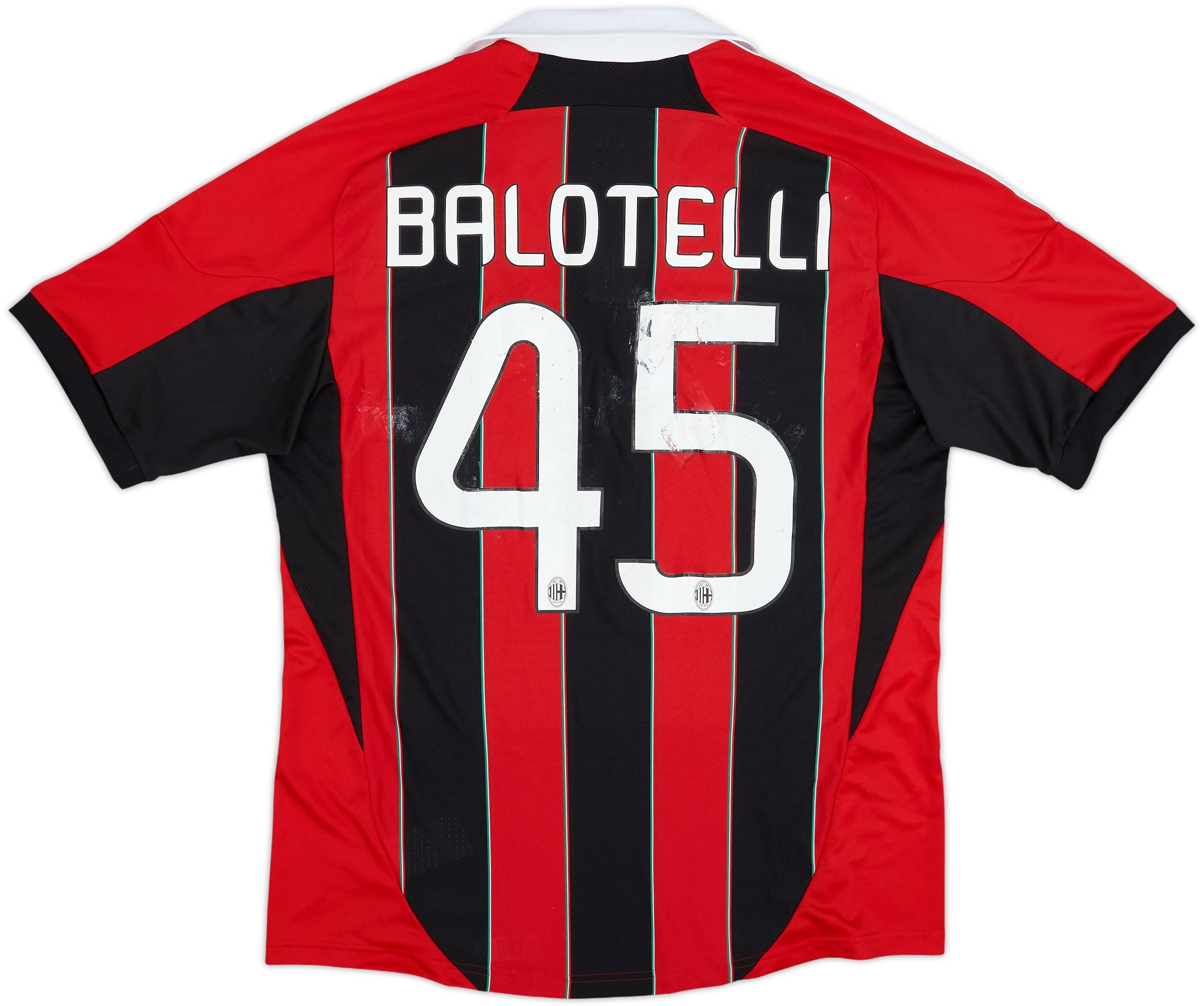 2012-13 AC Milan Home Shirt Balotelli #45 - 4/10 - (L)