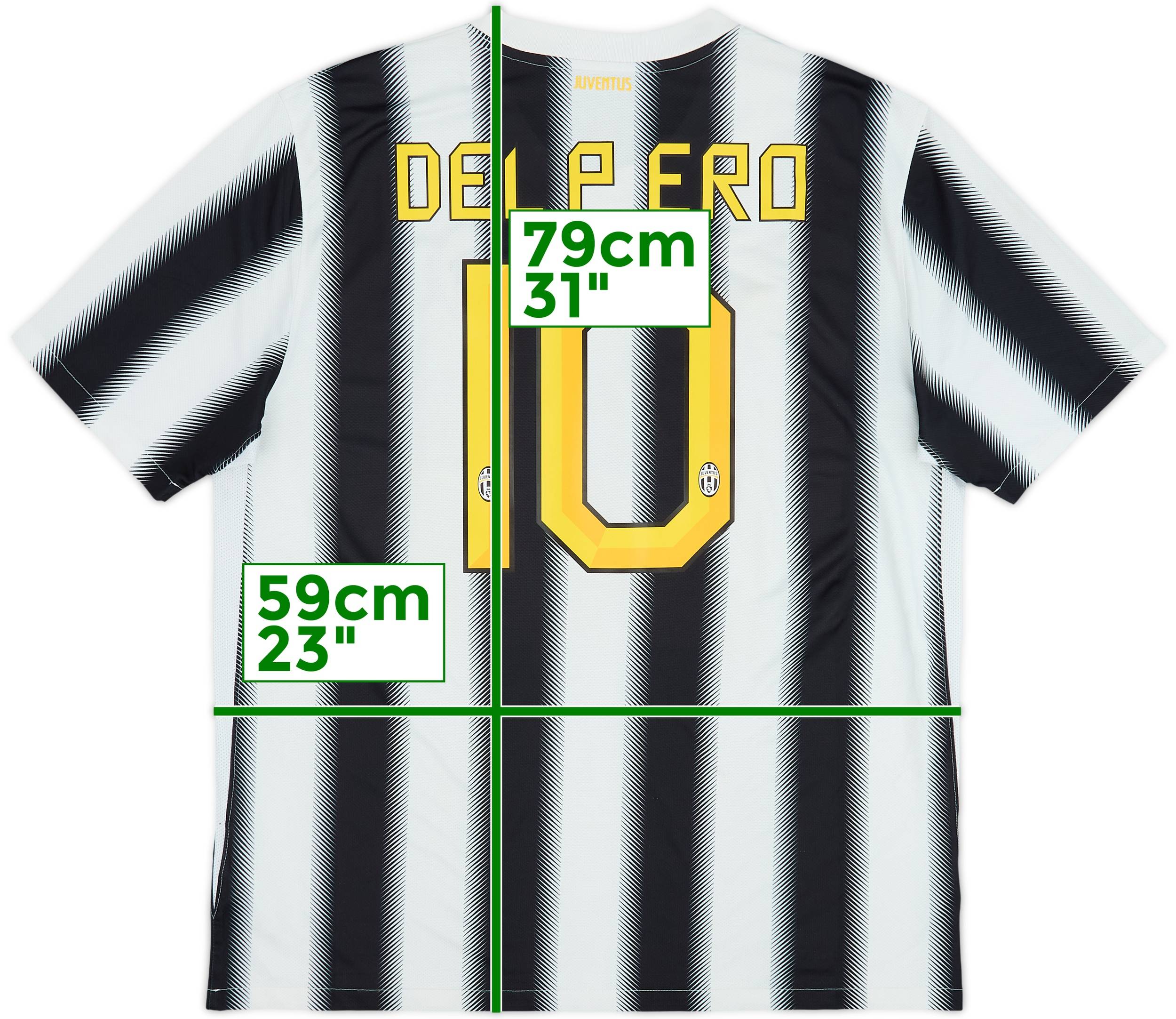 2011-12 Juventus Home Shirt Del Piero #10 - 4/10 - (XL)