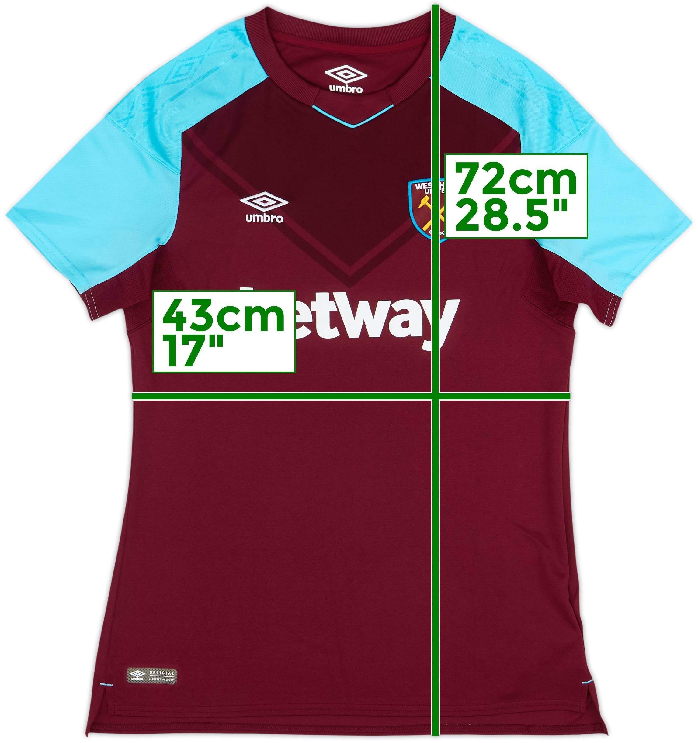 2017-18 West Ham Home Shirt - 10/10 - (Women's M)