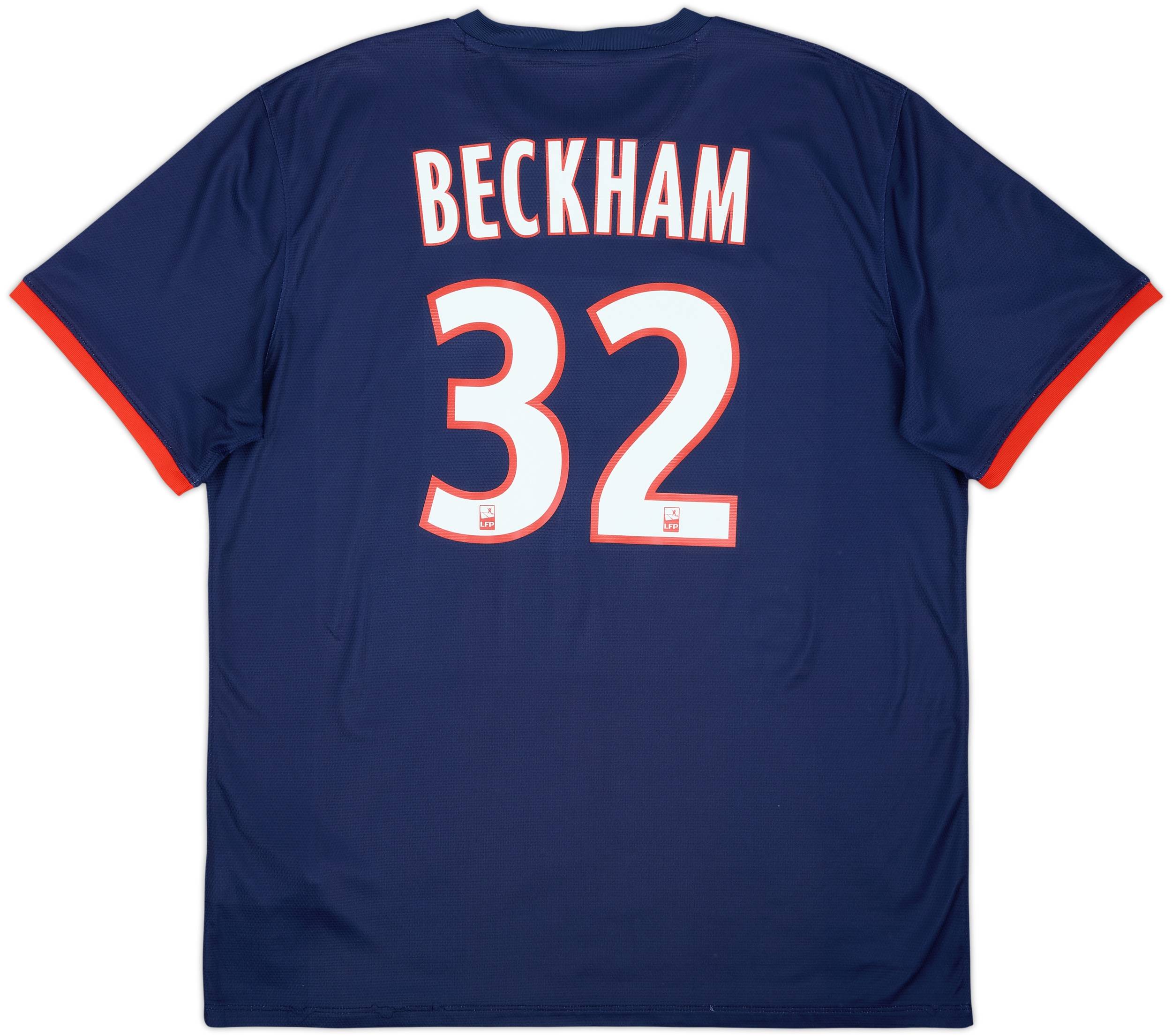 2013-14 Paris Saint-Germain Home Shirt Beckham #32 - 8/10 - (XL)