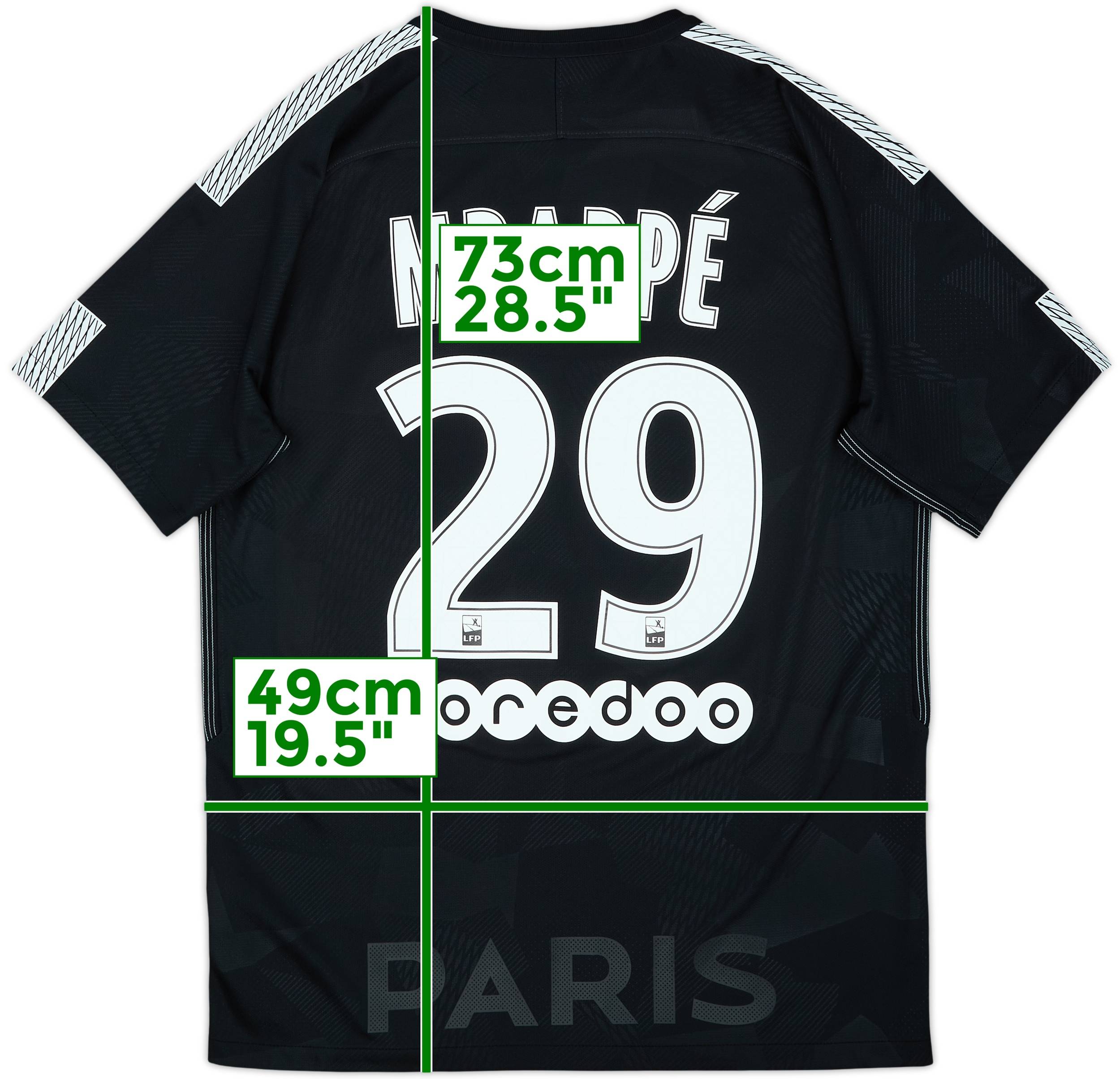 2017-18 Paris Saint-Germain Third Shirt Mbappe #29 - 10/10 - (M)