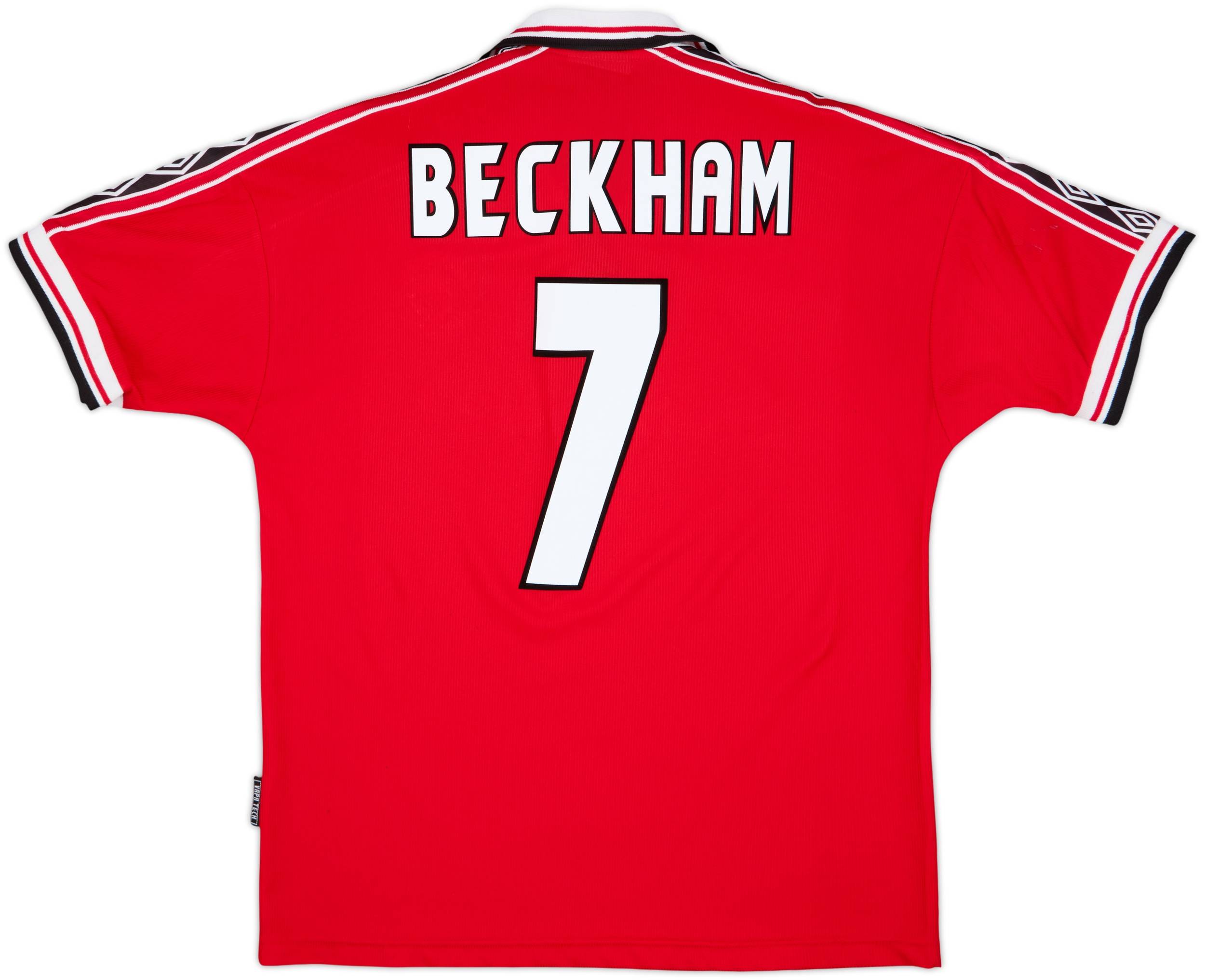 BECKHAM 7 ユニフォーム VAPA TECH PERFORMANCE 1998-00 Manchester United Home Shirt Beckham #7 - 7/10 - (L)
