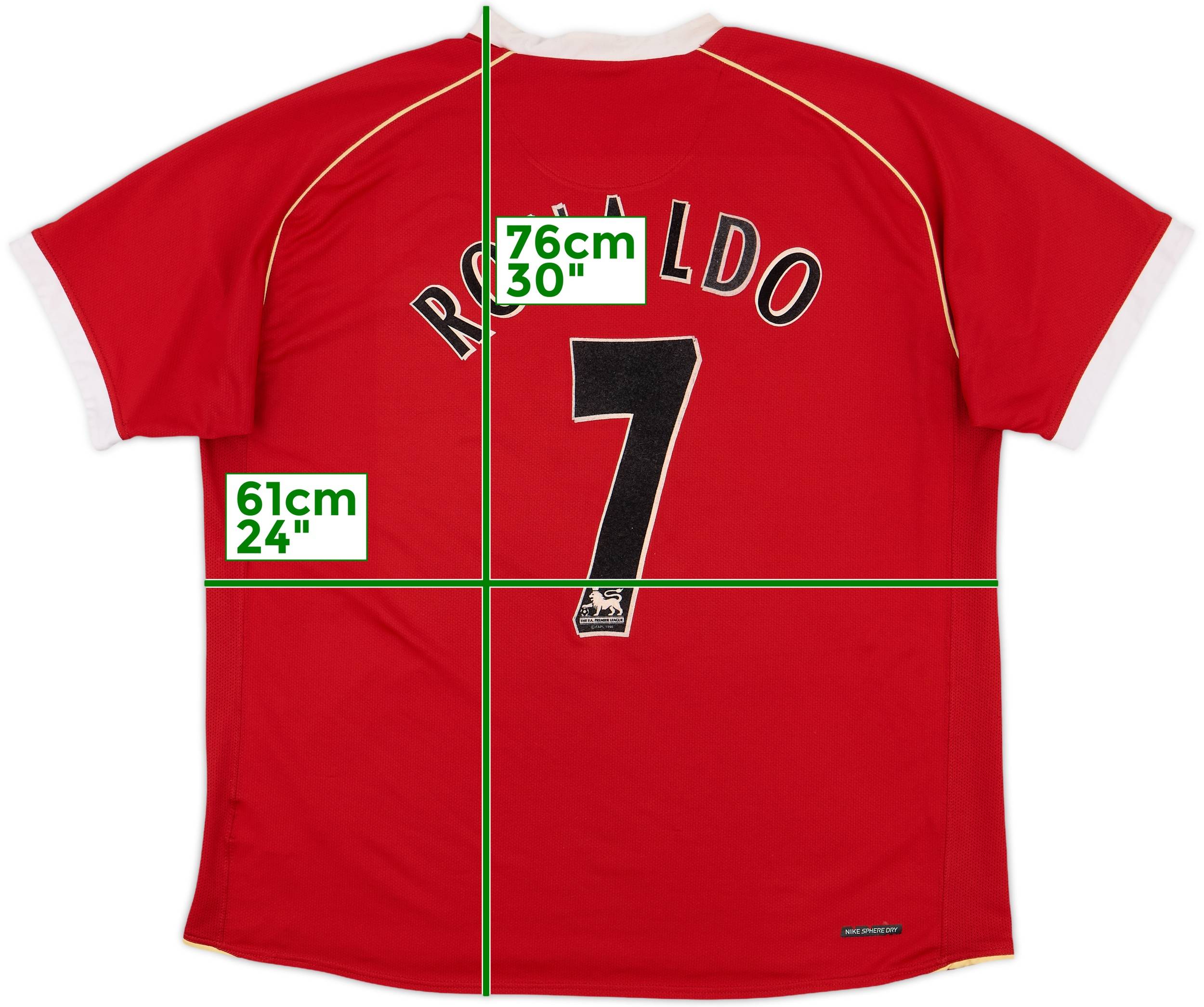 土日価格‼️07-09Manchester United Ronaldo 7 M 2006-07 Manchester United Home Shirt Ronaldo #7 - 10/10 - (S)