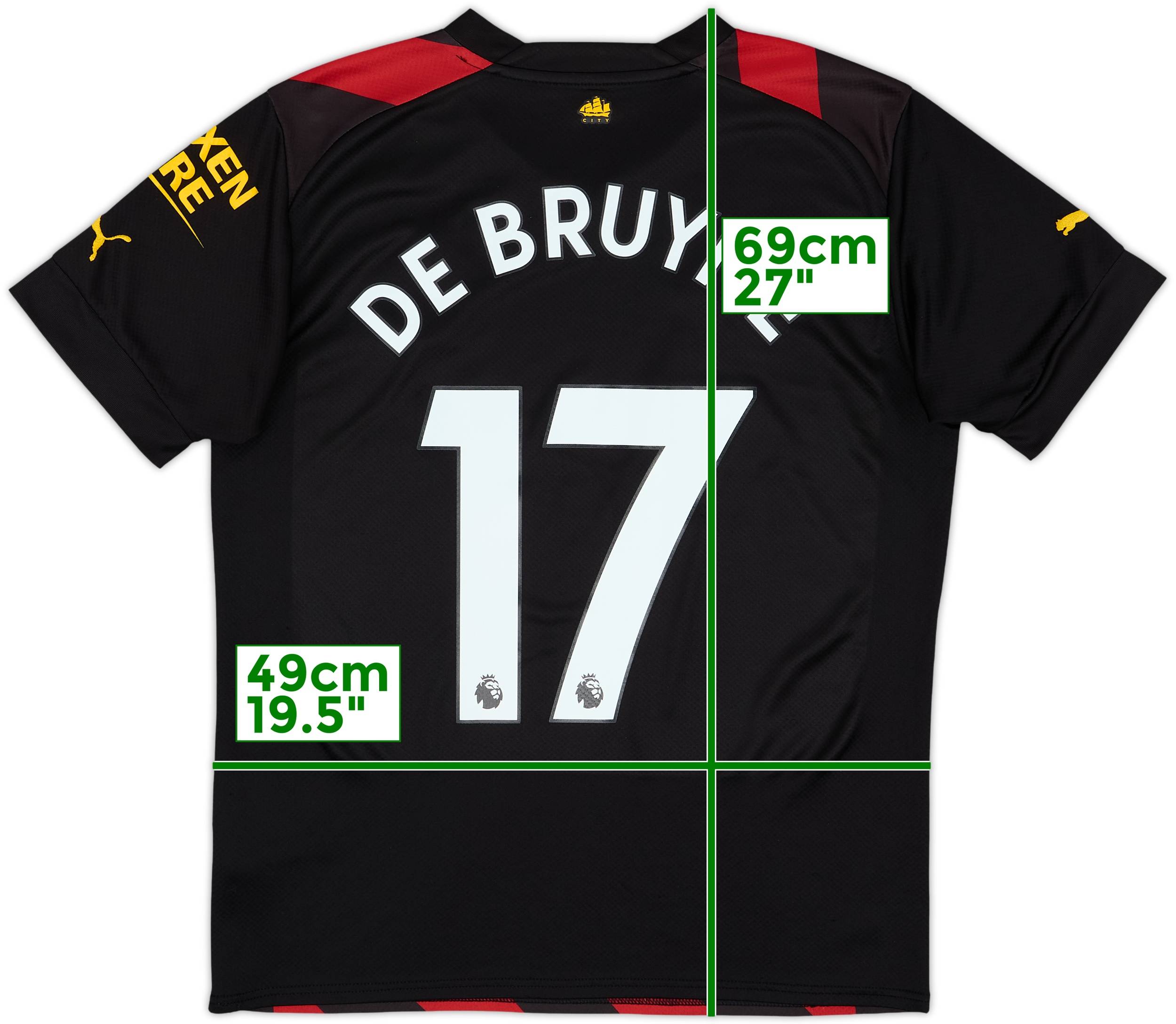 DE BRUYNE 17 プレミアリーグ シャツ 2024-25 Manchester City Home L/S Shirt De Bruyne #17