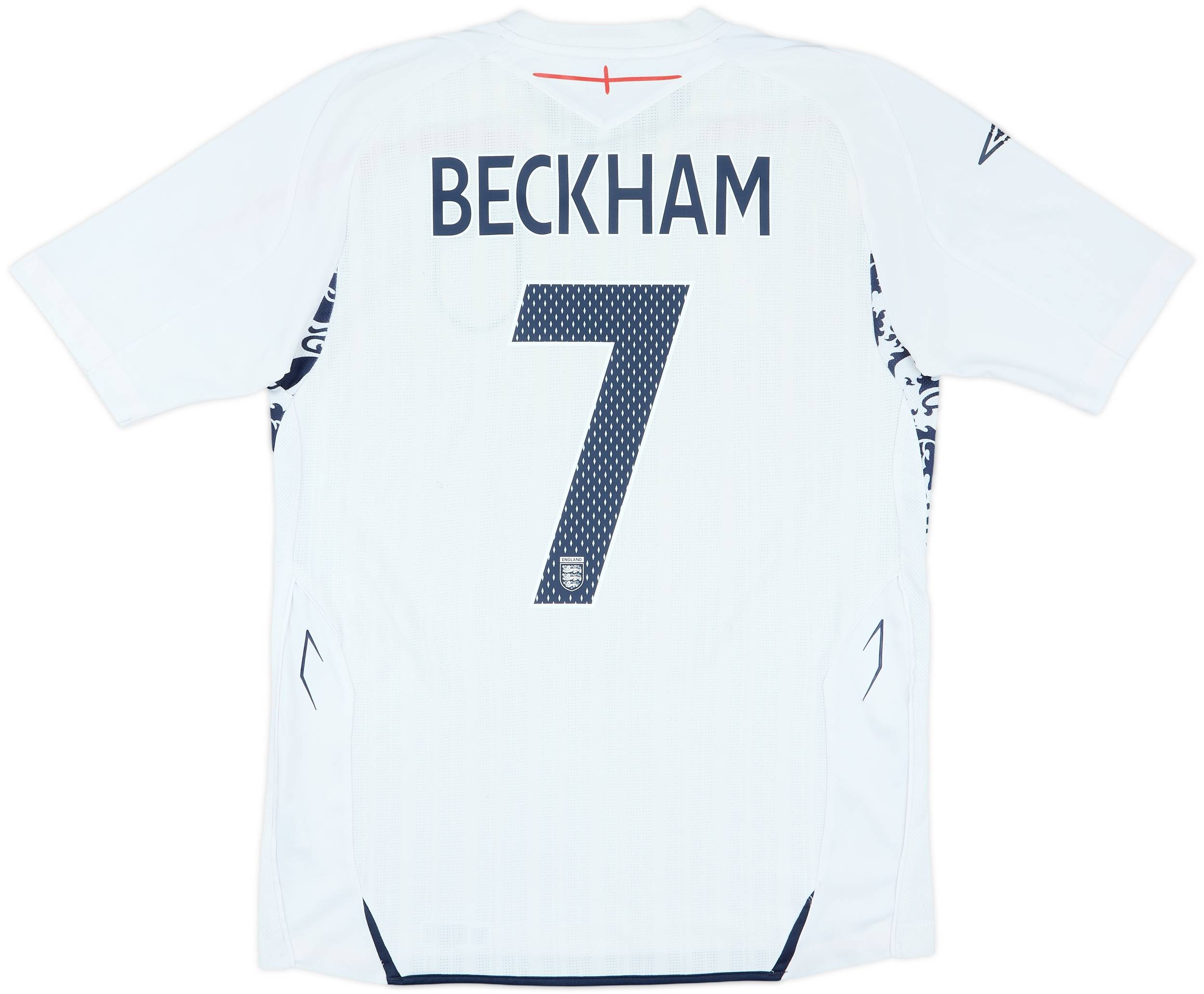 ENGLAND BECKHAM 7　Tシャツ 1995-97 England Home Shirt Beckham #7 - 8/10 - (L)