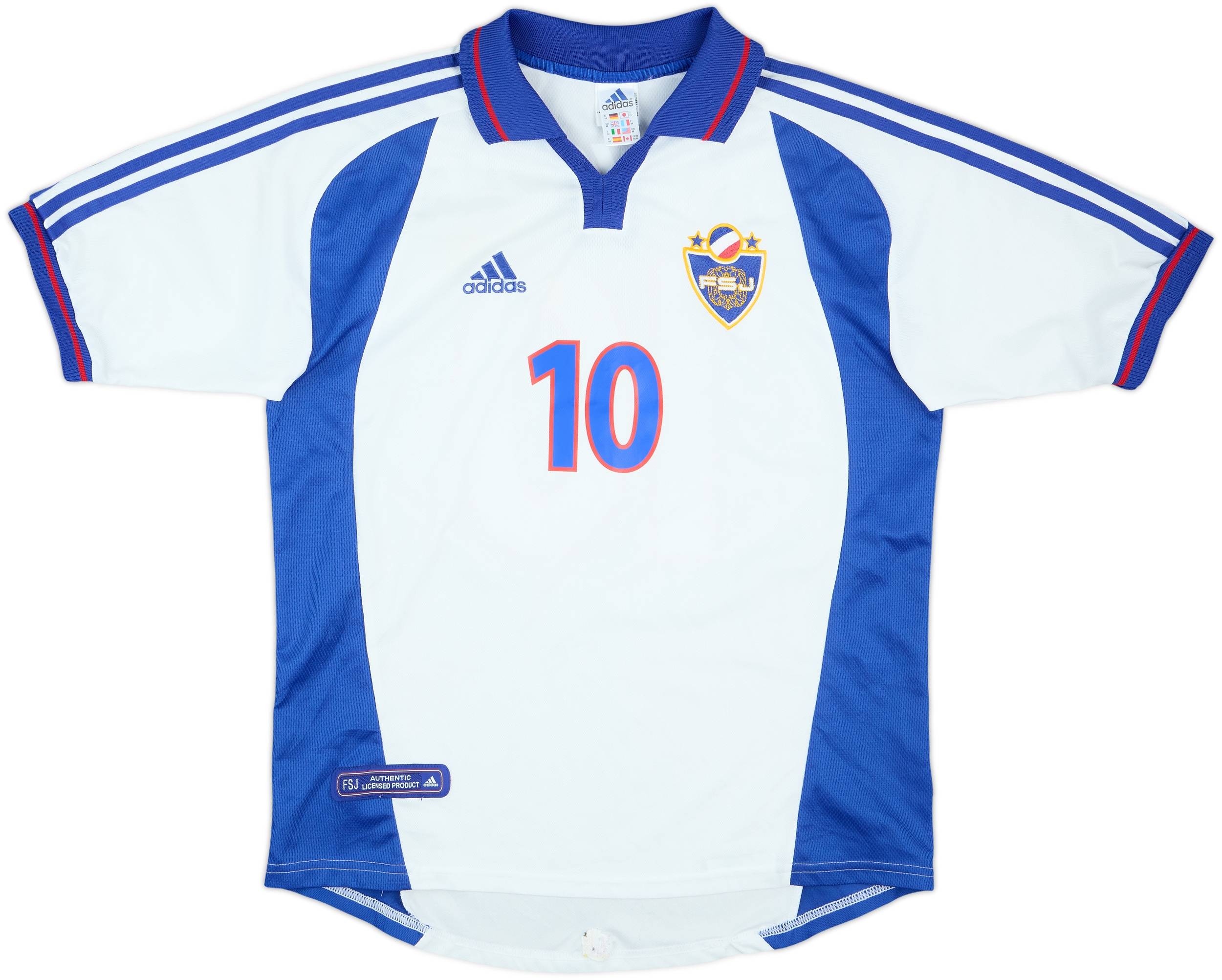 2000-01 Yugoslavia Away Shirt Stojkovic #10 - 7/10 - (M)