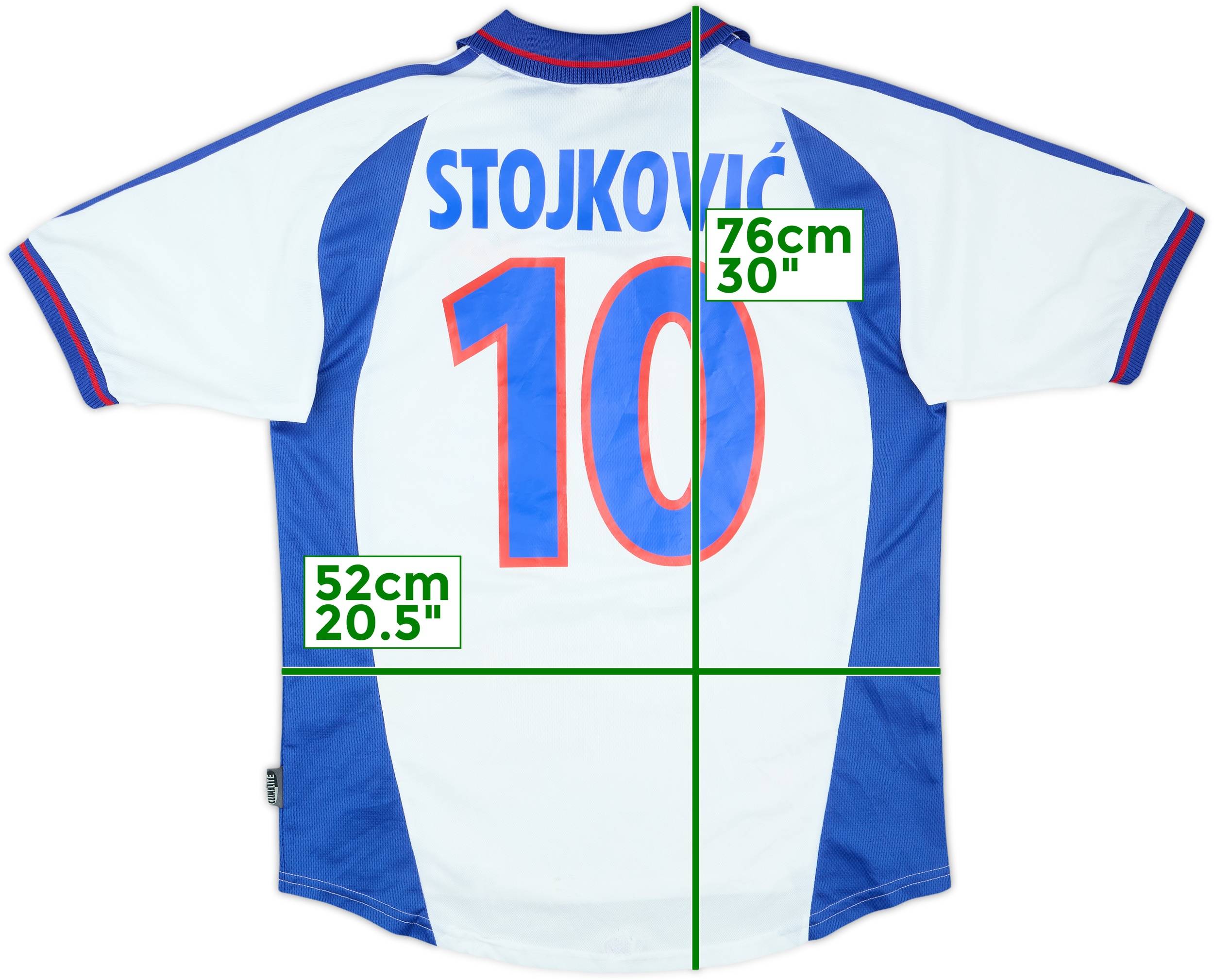 2000-01 Yugoslavia Away Shirt Stojkovic #10 - 7/10 - (M)