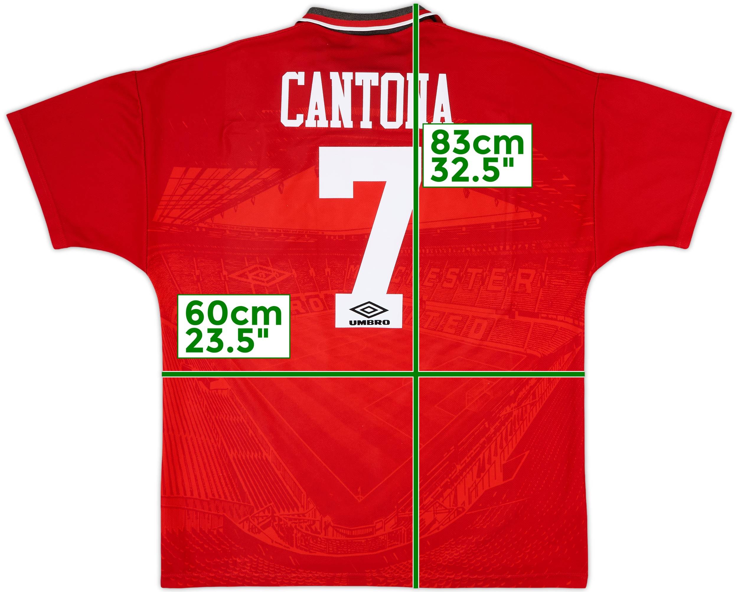 1994-96 Manchester United Home Shirt Cantona #7 - 8/10 - (XL)