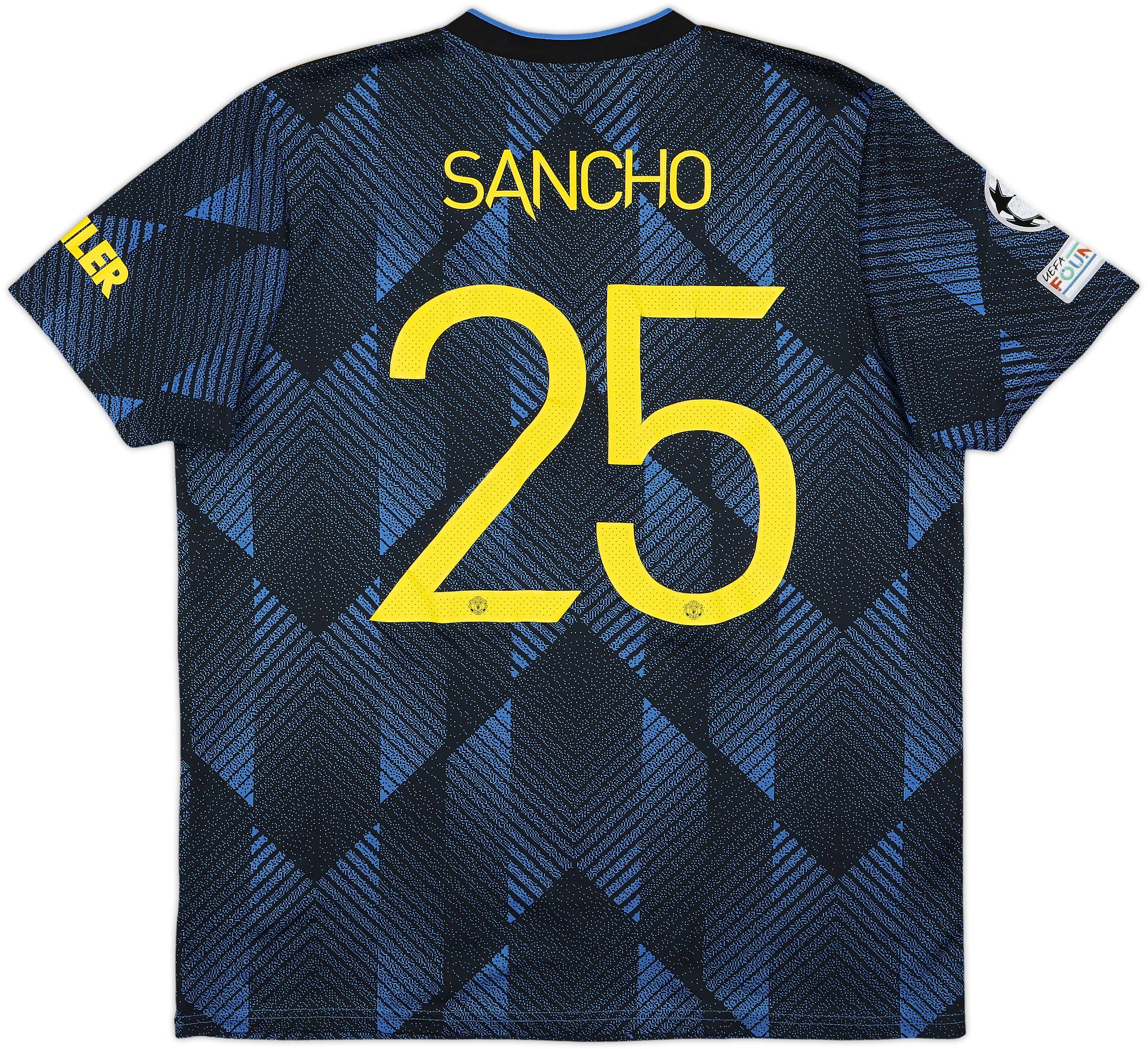 2021-22 Manchester United Third Shirt Sancho #25 - 8/10 - (XL)