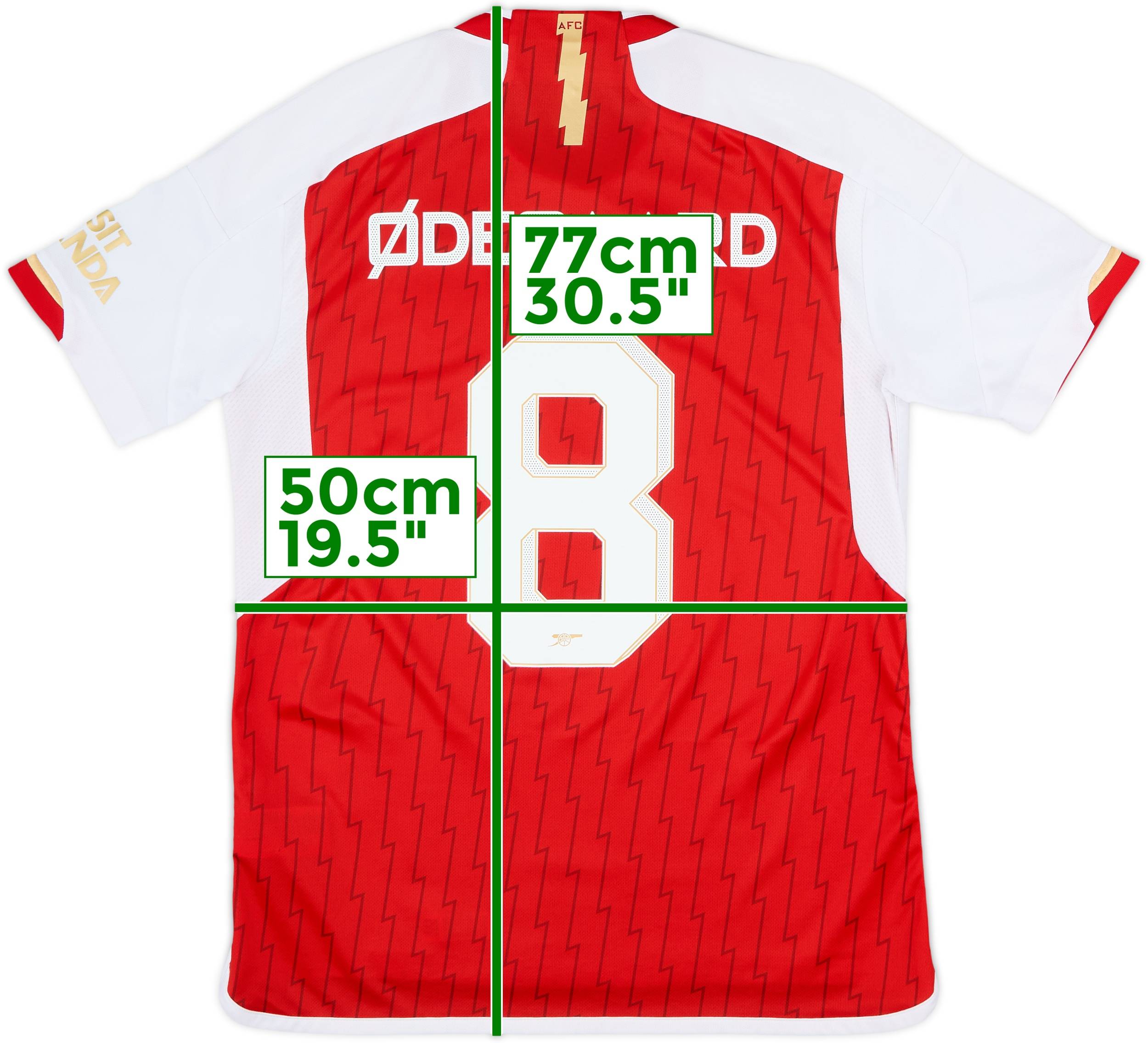 2023-24 Arsenal Home Shirt Odegaard #8 - 8/10 - (M)