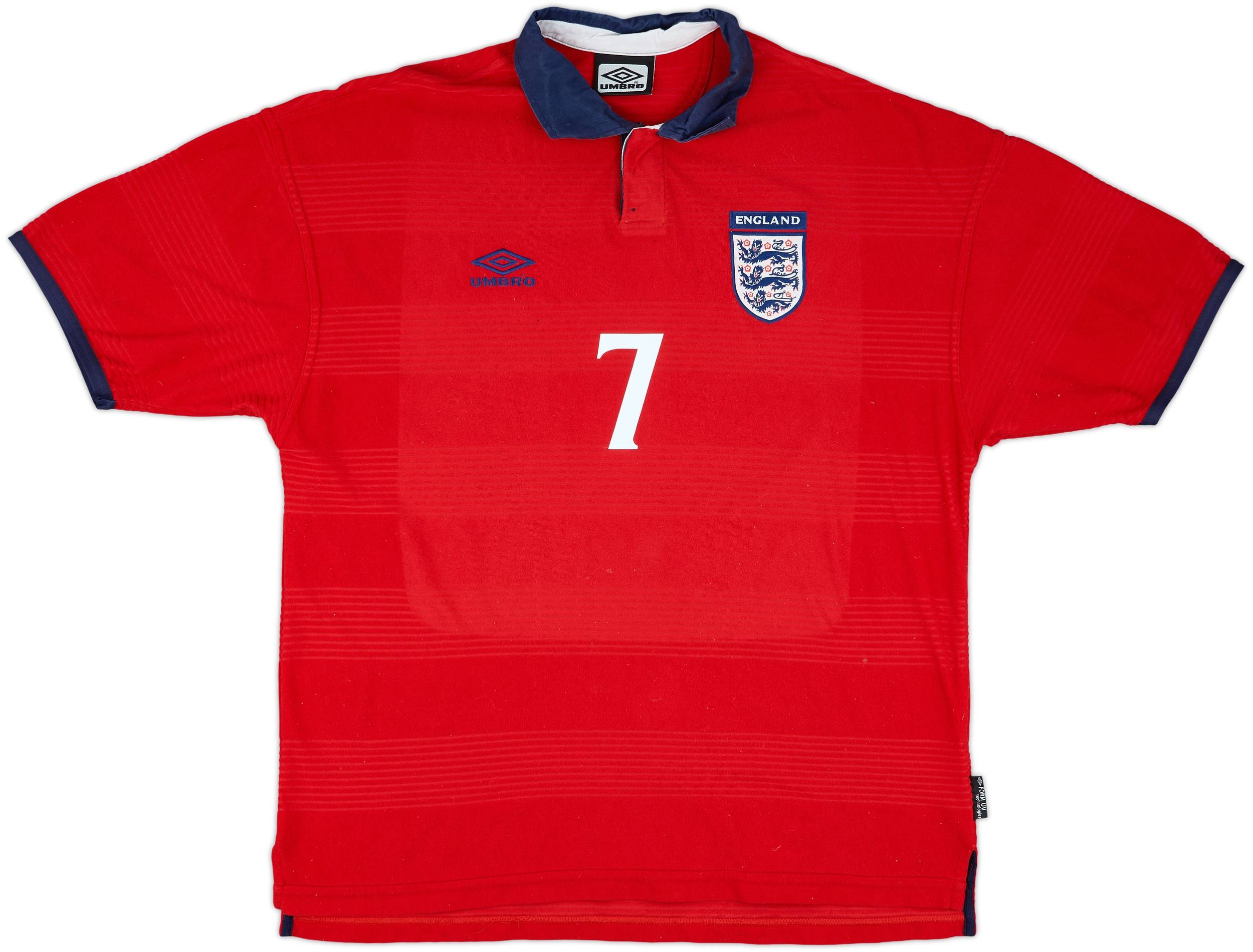 ウェア England Away 2004 #7 Beckham Longsleeve 2004-06 England Away L/S Shirt Beckham #7