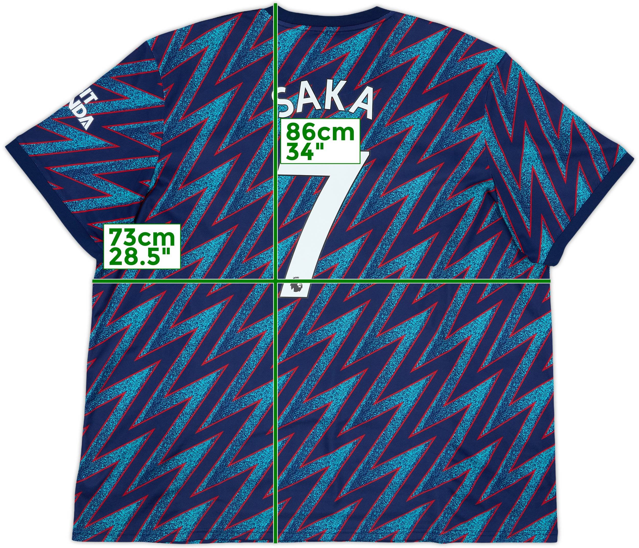 2021-22 Arsenal Third Shirt Saka #7 - 9/10 - (3XL)