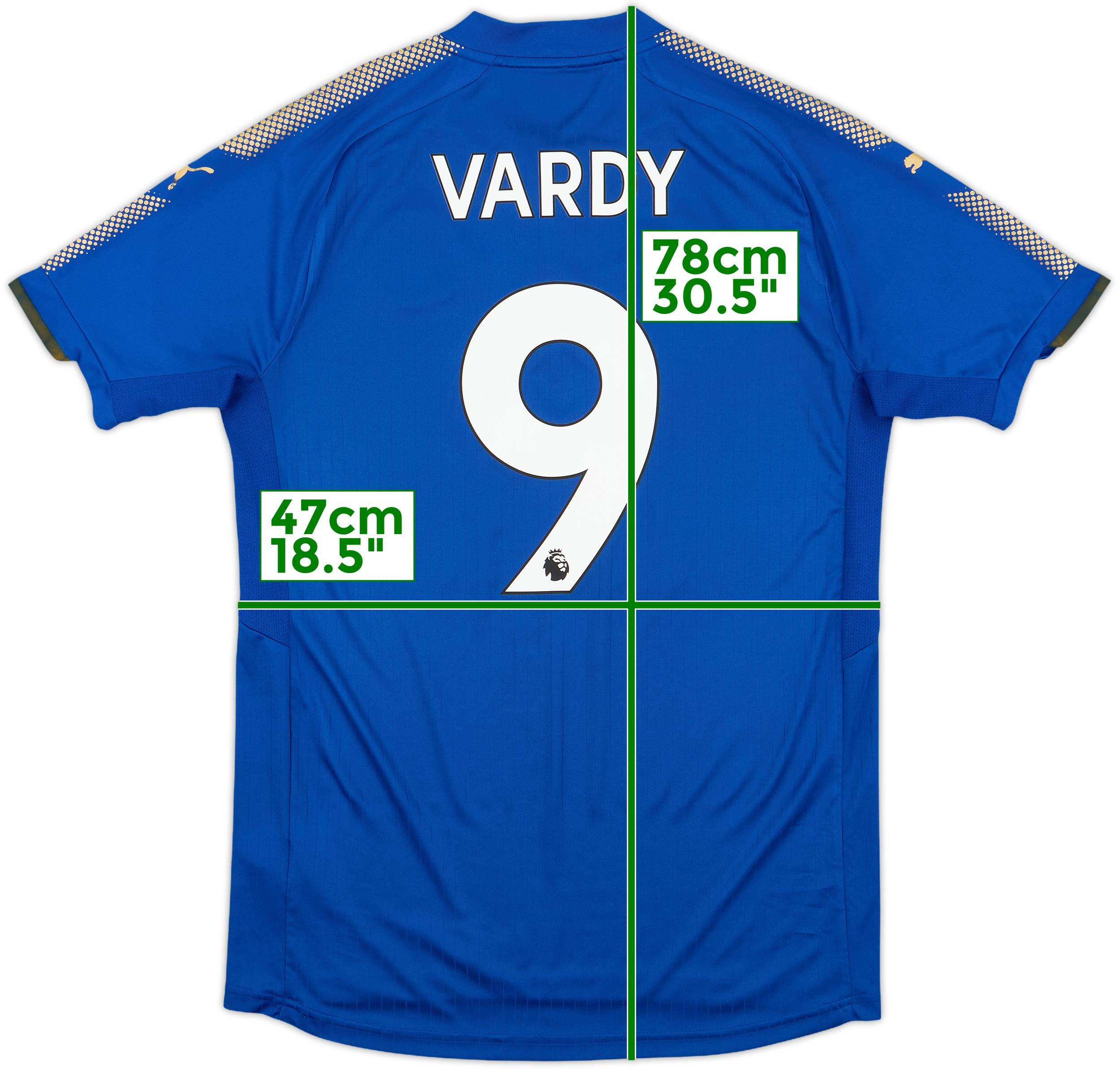 Leicester19-20 City VARDY 9 ユニフォームMサイズ 2019-20 Leicester Home Shirt Vardy #9 - 9/10 - (S)