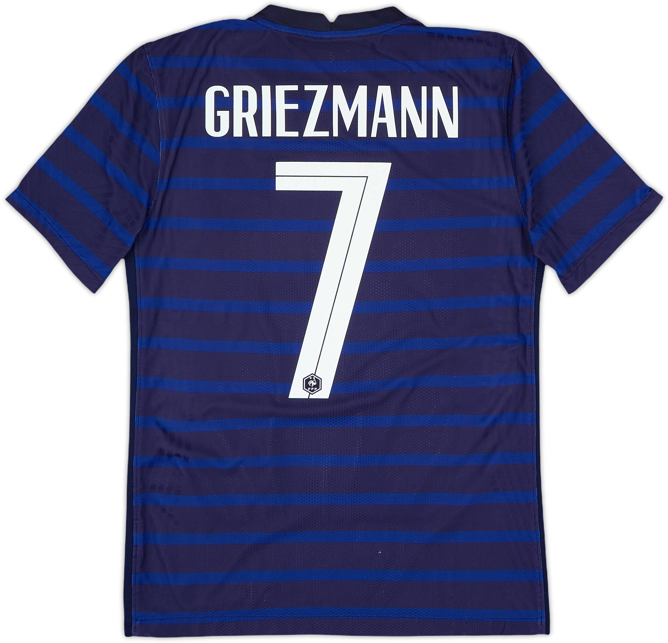 フランス代表 GRIEZMANN 7 シャツ 2020-21 France Authentic Home Shirt Griezmann #7 - 8/10 - (S)