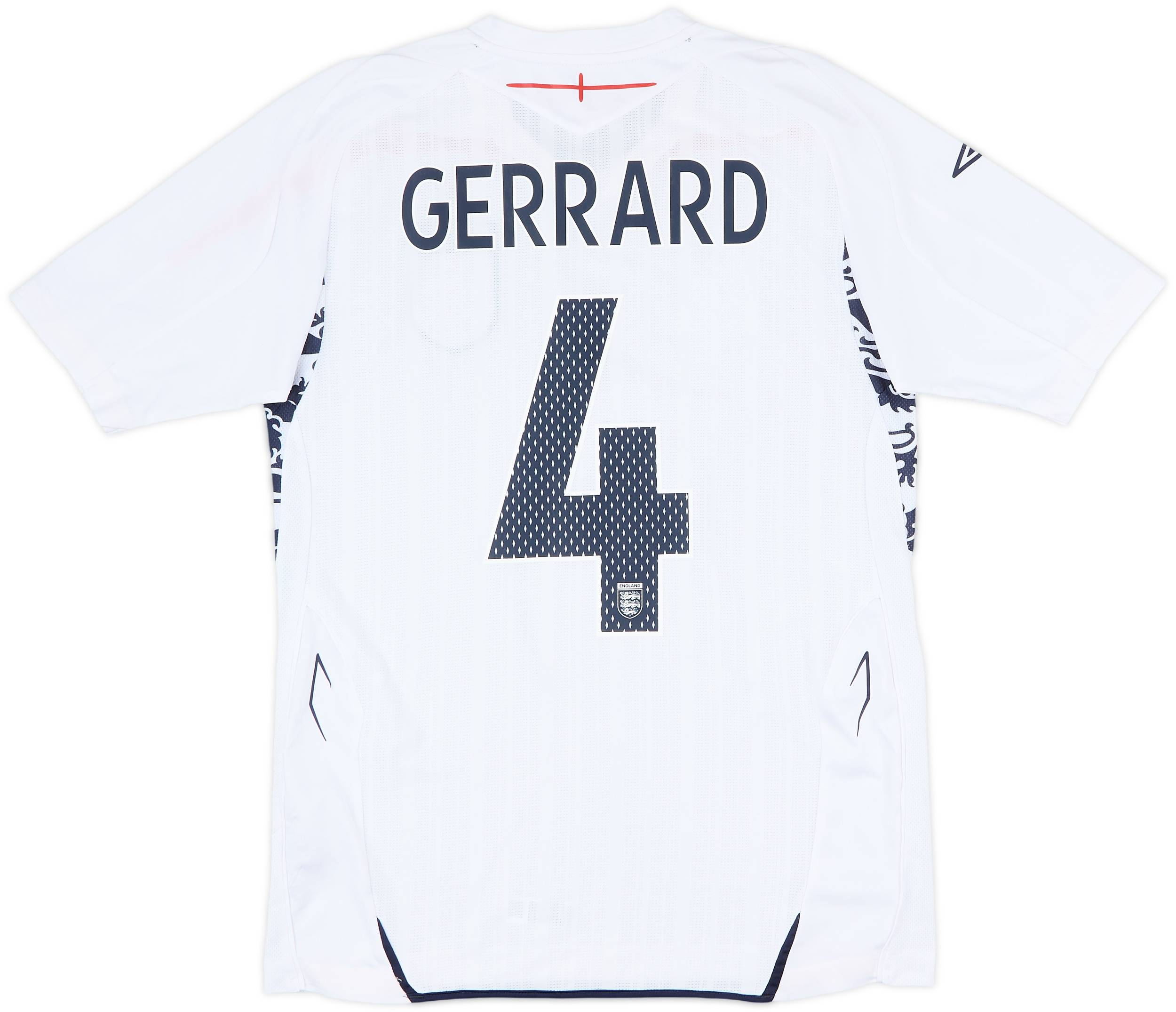 2007-09 England Home Shirt Gerrard #4 - 6/10 - (S)