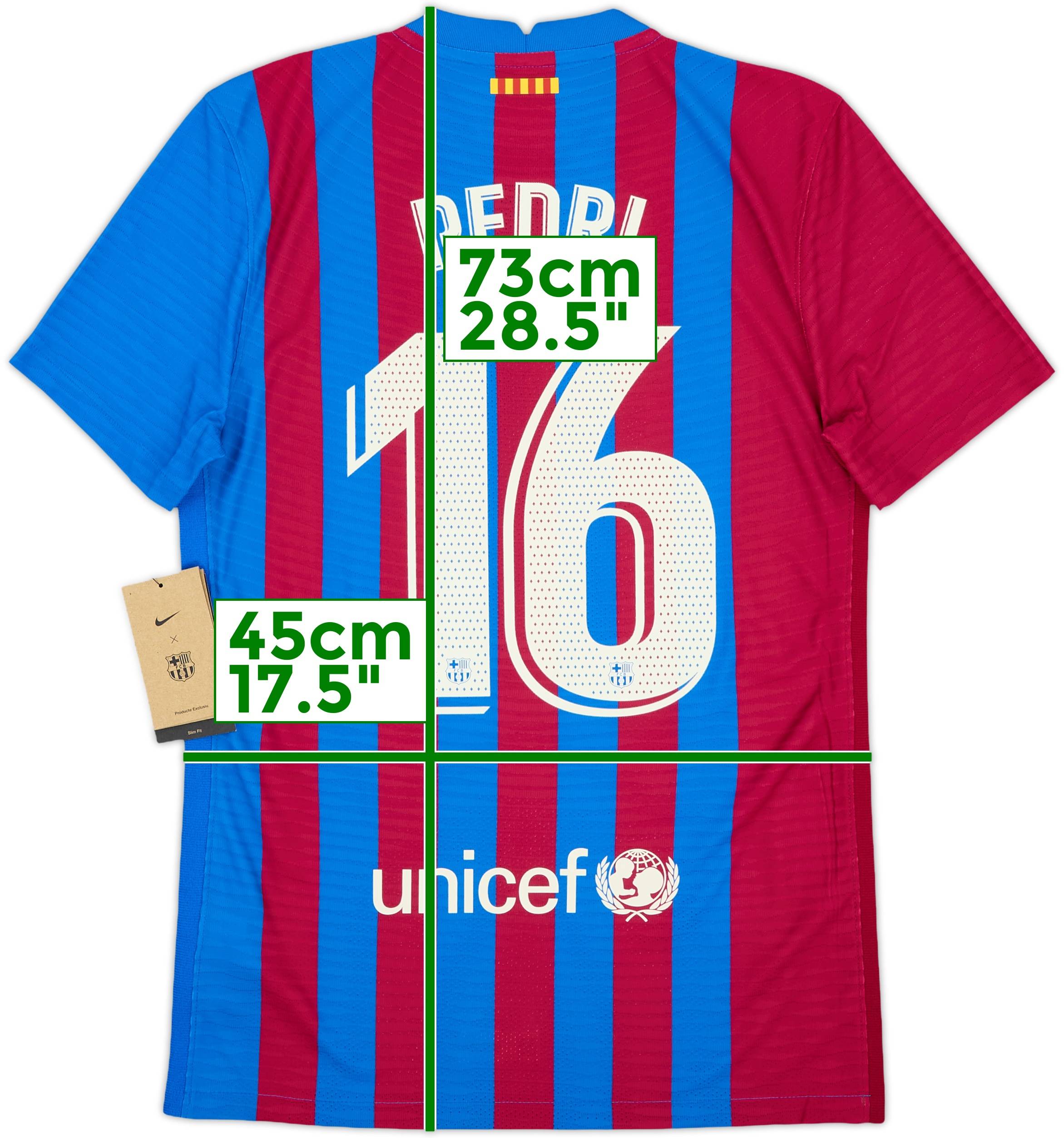 2021-22 Barcelona Authentic Home Shirt Pedri #16 (S)