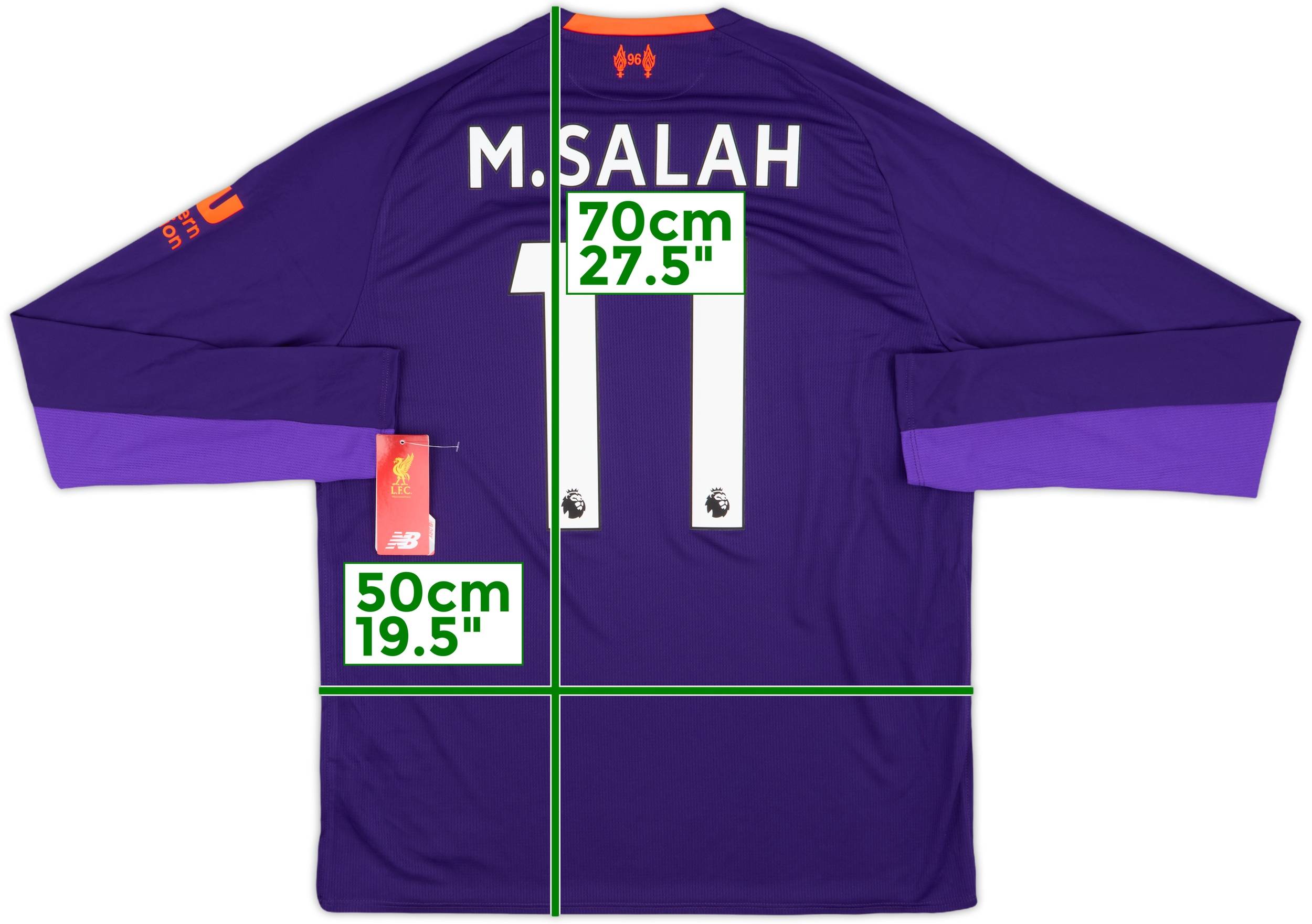 2018-19 Liverpool Away L/S Shirt M.Salah #11 (M)