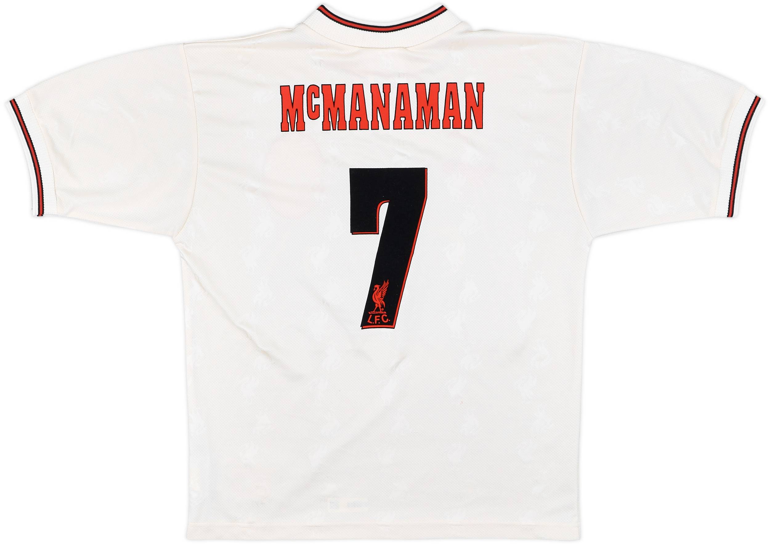 1996/97 リバプール Liverpool FC #7 マクマナマン 1996-97 Liverpool Away Shirt McManaman #7 - 9/10 - (M)