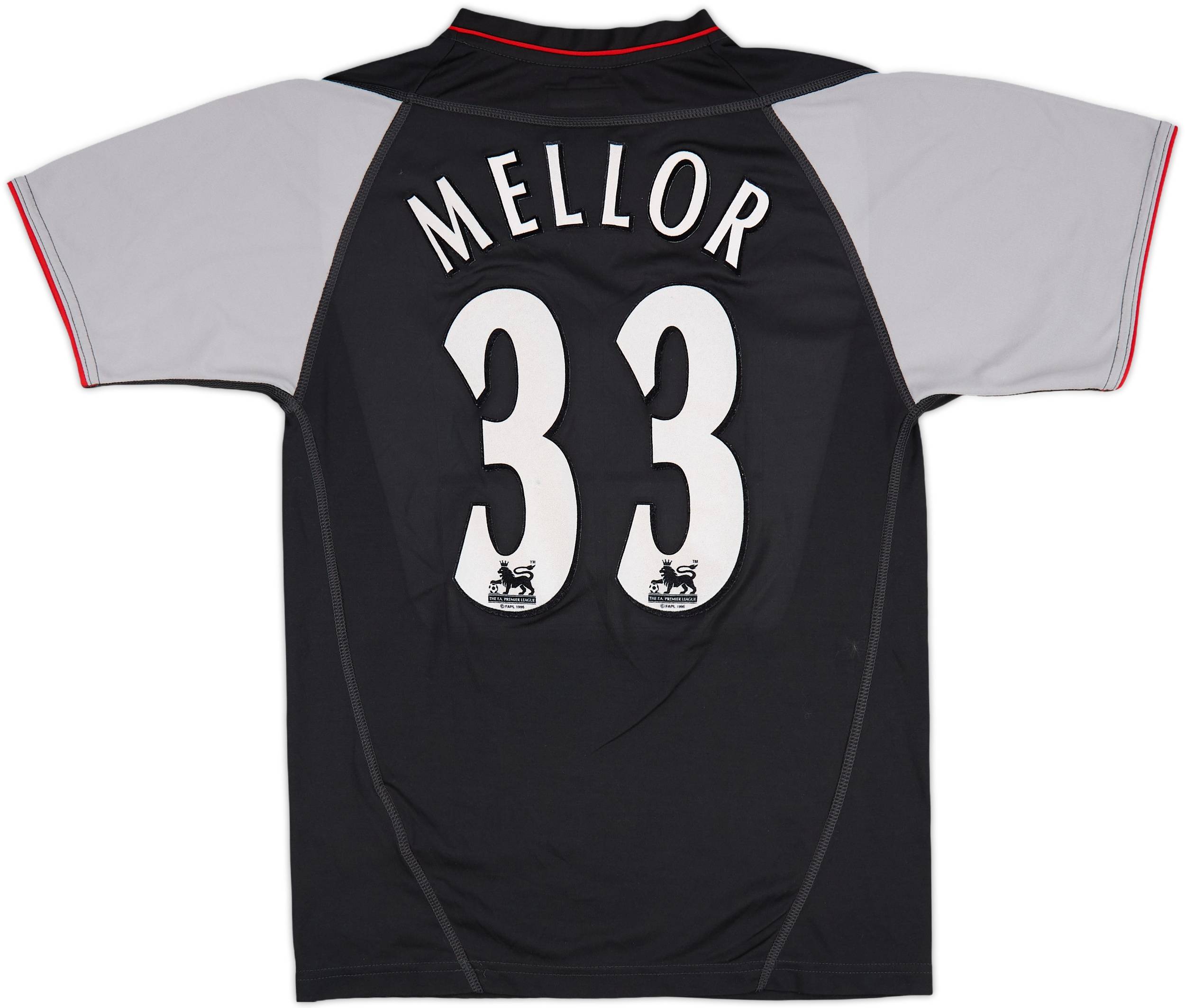 2002-04 Liverpool Away Shirt Mellor #33 - 7/10 - (XL.Boys)