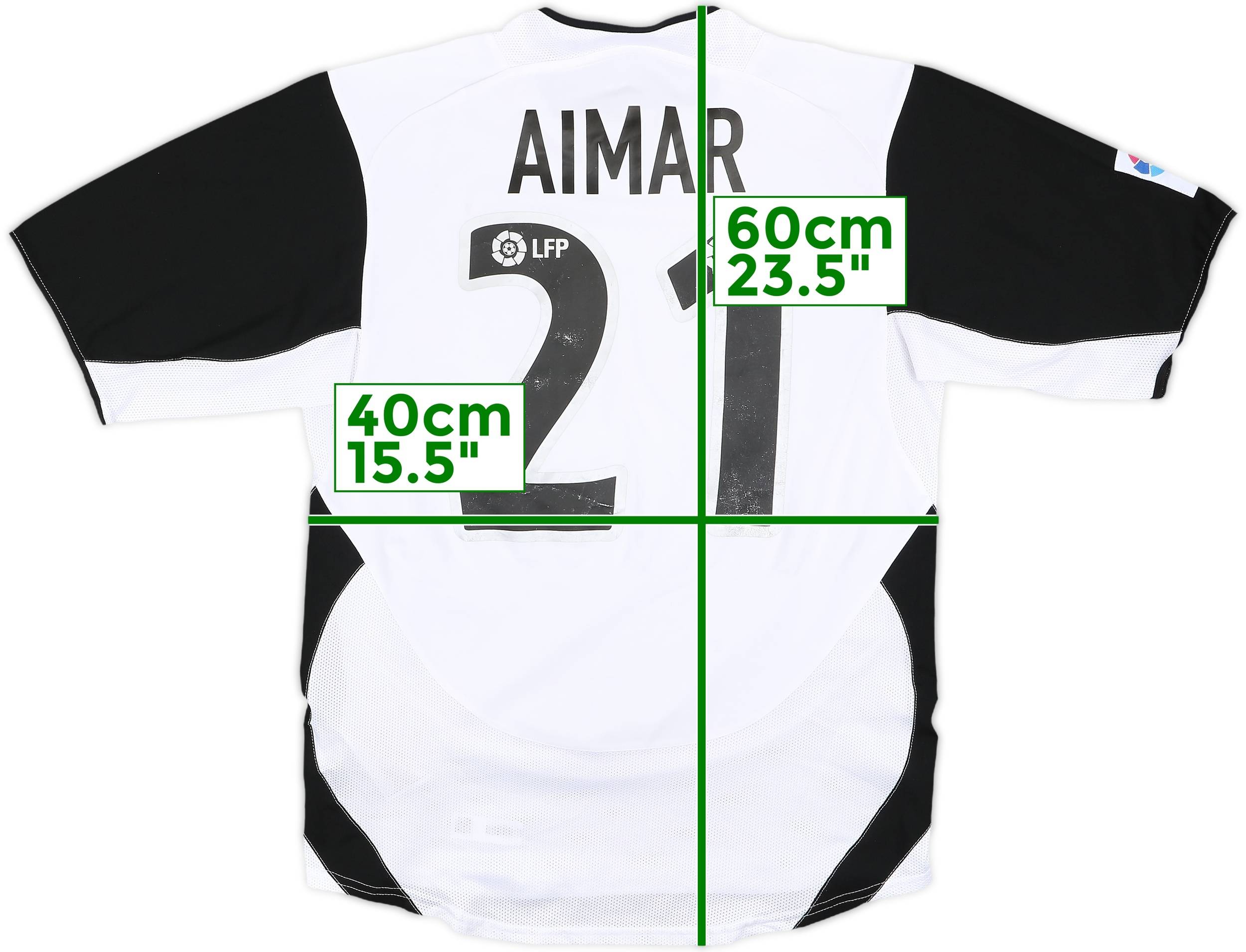 Nike Valencia CF Aimar 21 XL シャツ 2001/02 AIMAR #21 Valencia Vintage Nike Home Football Shirt