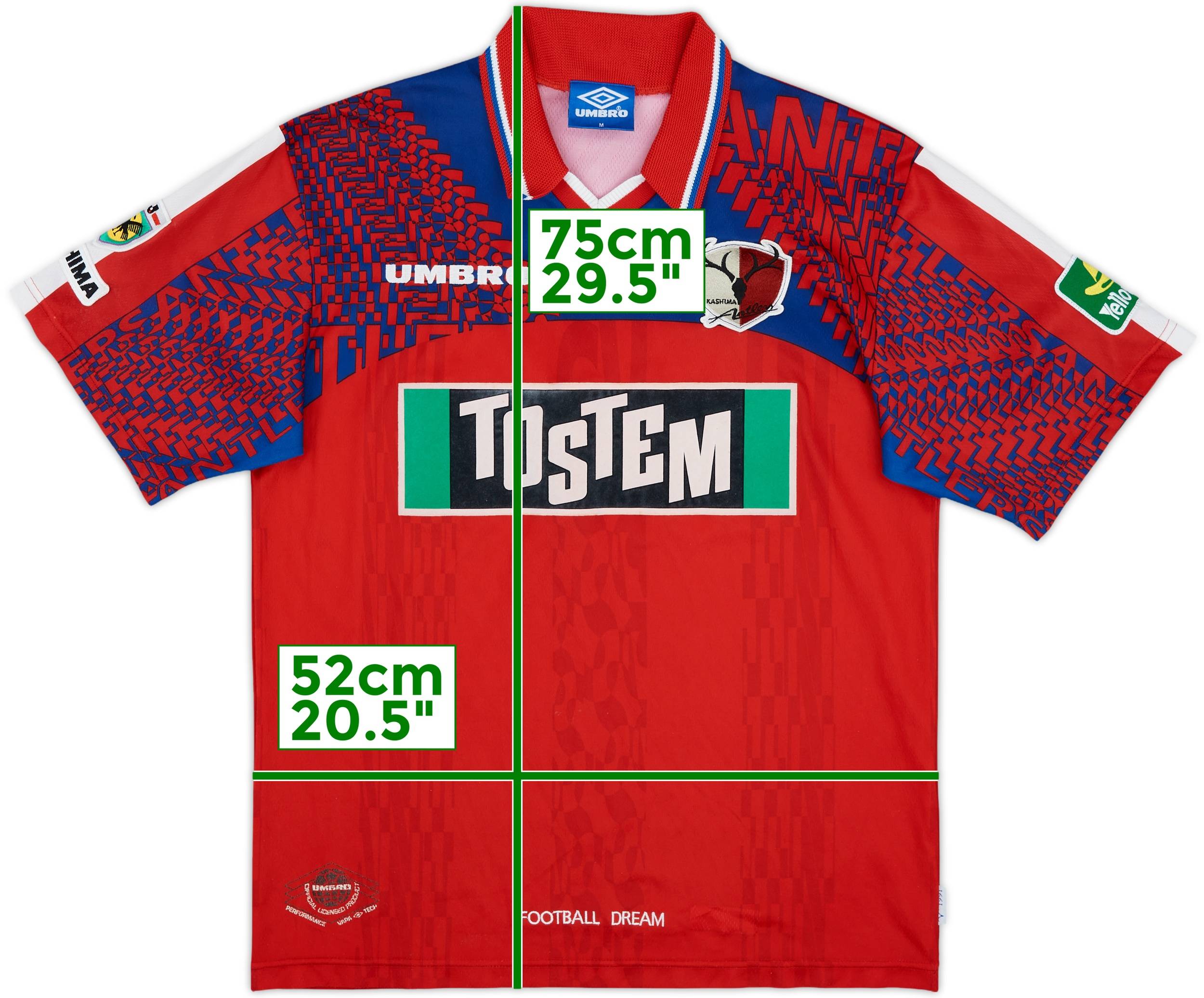 KASHIMA ANTLERS 1997)Umbroサッカーユニフォーム背番号 1997 Kashima Antlers Home Shirt - 8/10 - (M)