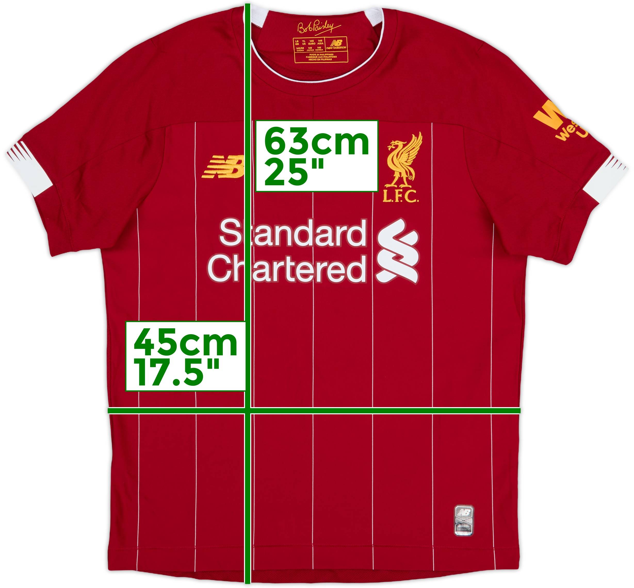 2019-20 Liverpool Home Shirt Champions #20 7/10