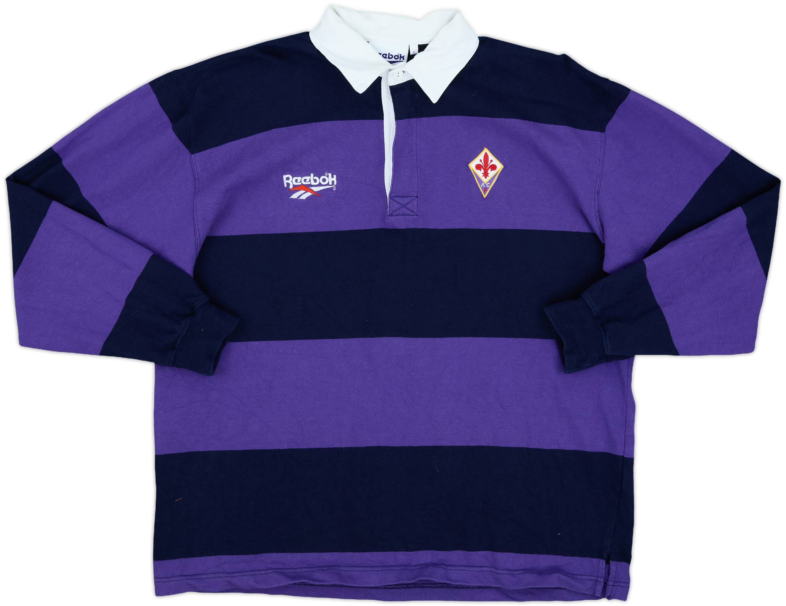1995-97 Fiorentina Reebok Polo L/S Shirt - 9/10 - (XL)